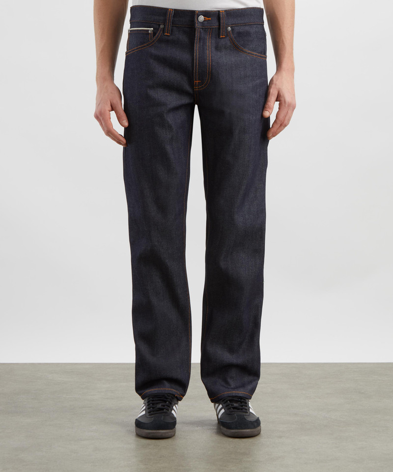 Nudie Jeans Gritty Jackson Straight-Leg Jeans in Dry Dusk Selvage outlook