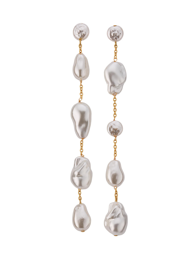 Women's Vana Goldtone & Imitation Pearl Drop Earrings - White 1