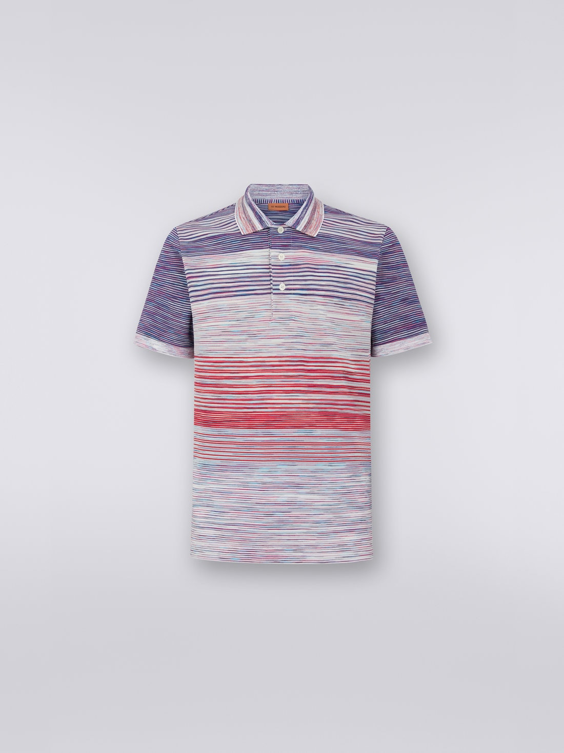 Slub cotton piqué polo shirt - 1