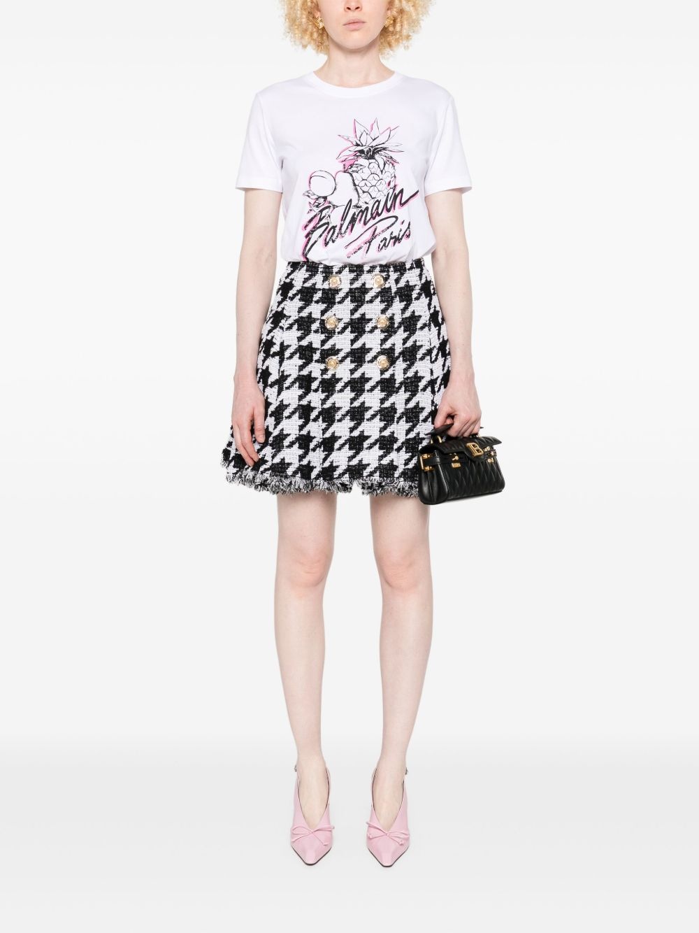 tweed A-line skirt - 2