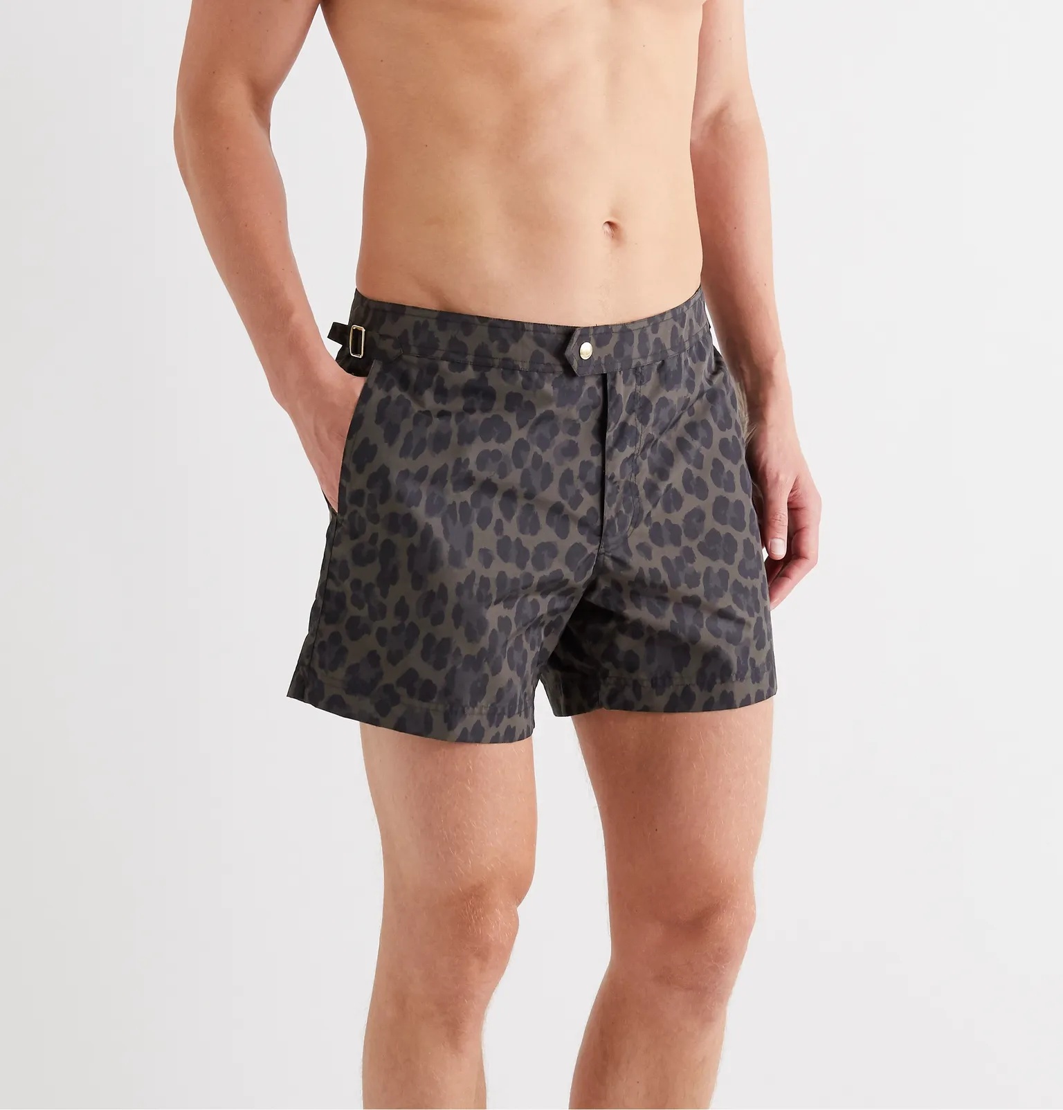 Slim-Fit Short-Length Leopard-Print Swim Shorts - 2