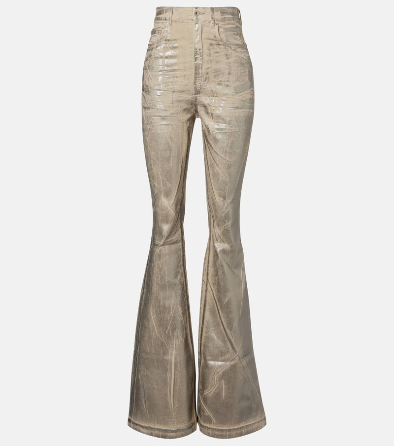 Bolan coated high-rise bootcut jeans 1