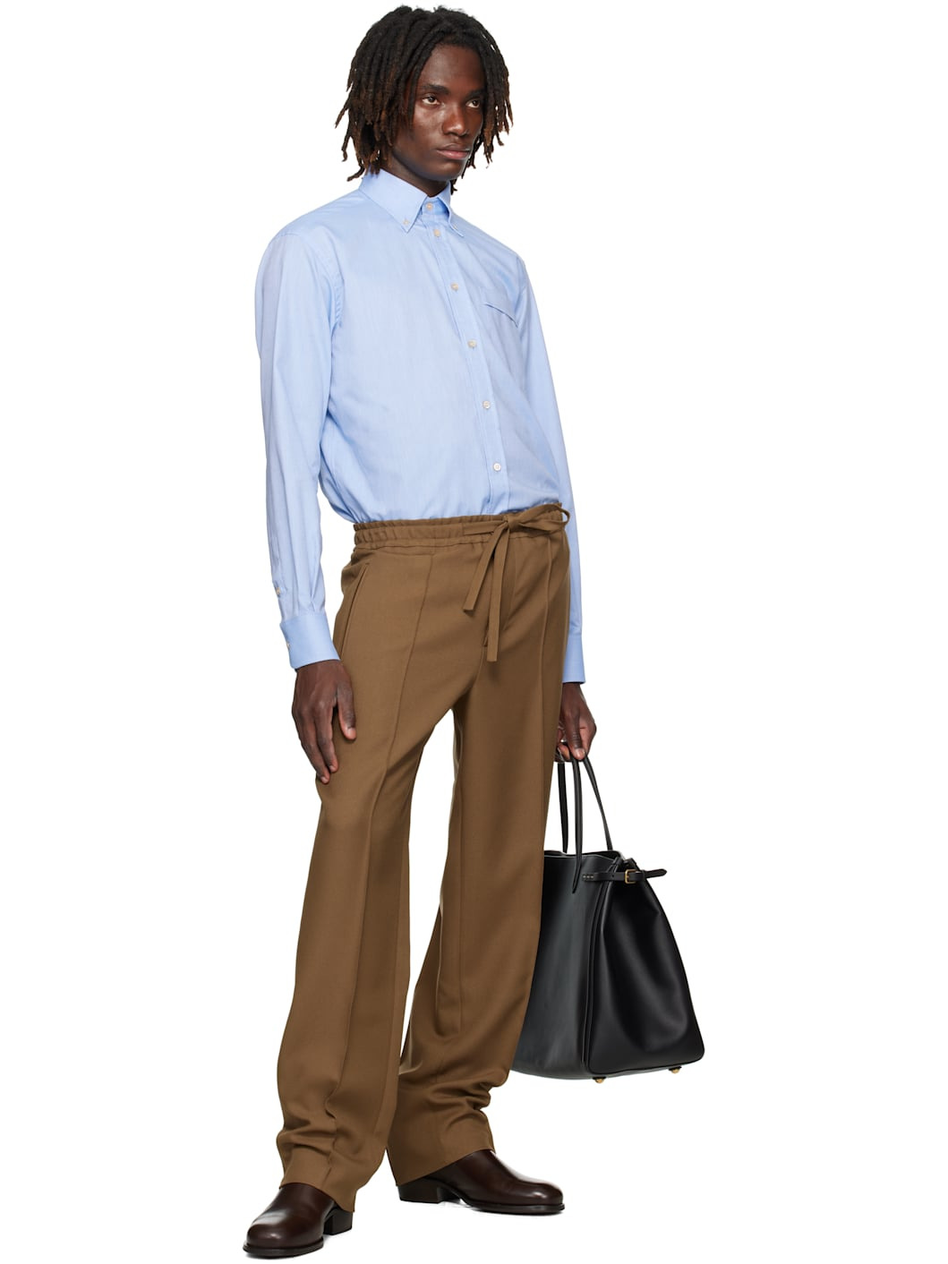 Blue VLogo Embroidered Cotton Shirt - 5
