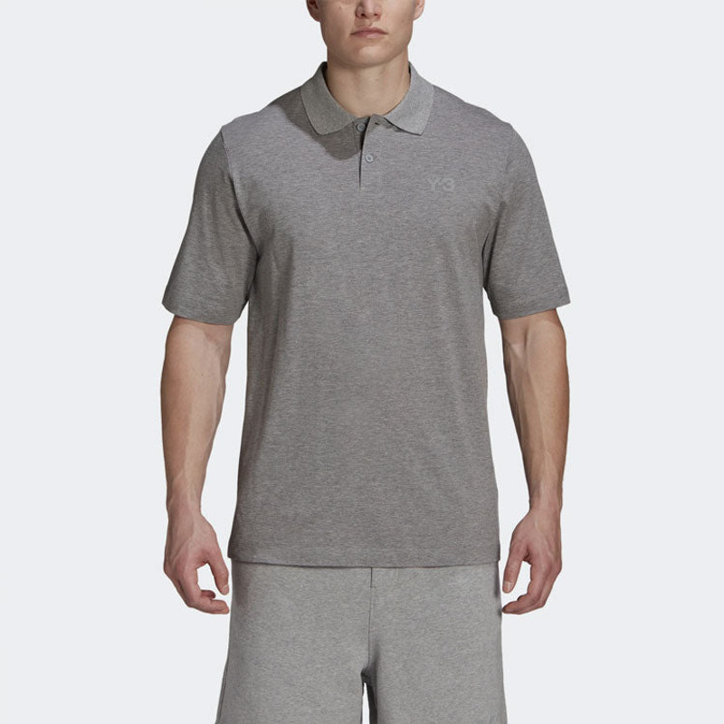 Y-3 Men's Y-3 SS21 Loose Short Sleeve Polo Shirt Gray GV4250 outlook