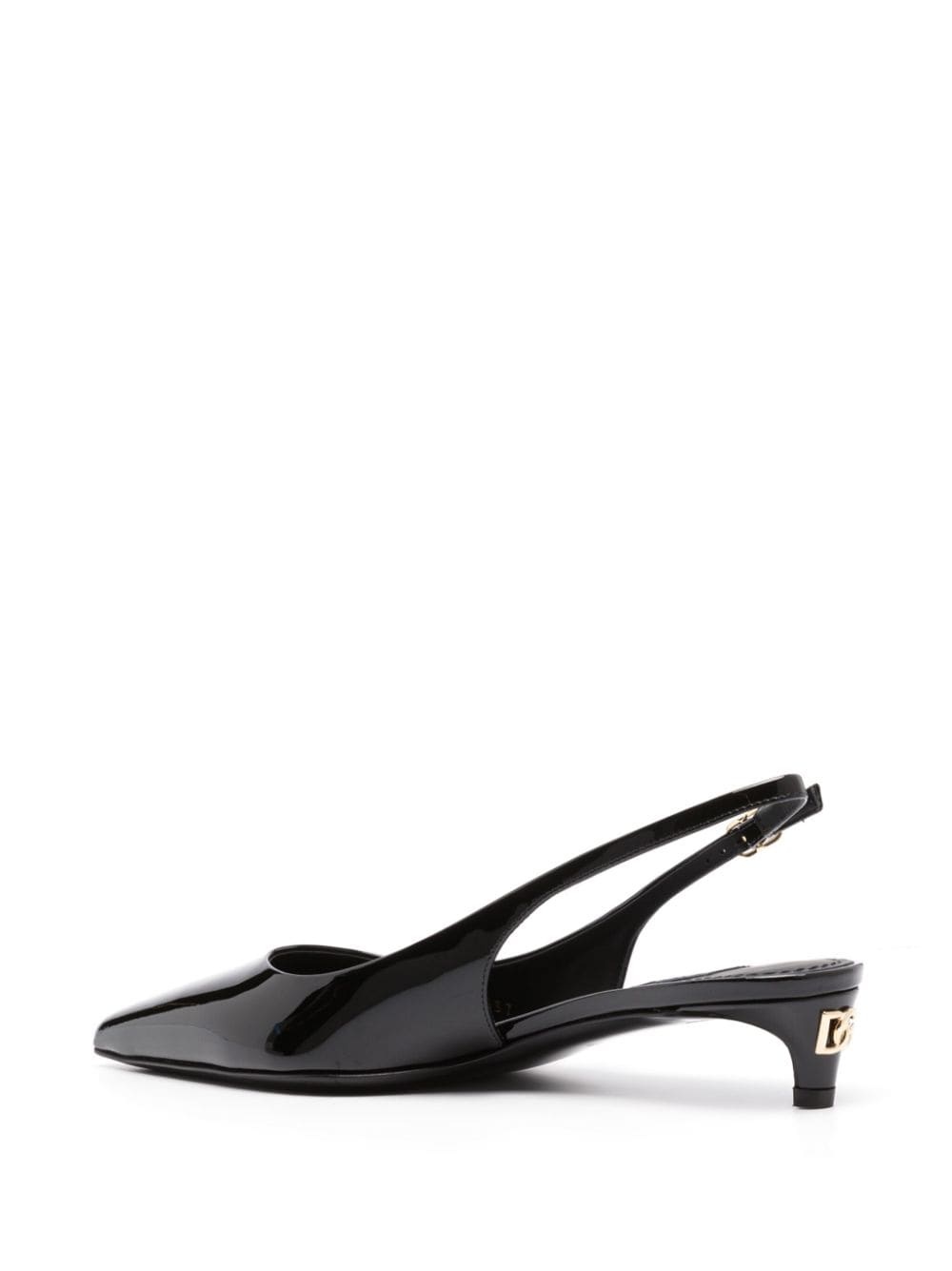 40mm patent slingback pumps - 3