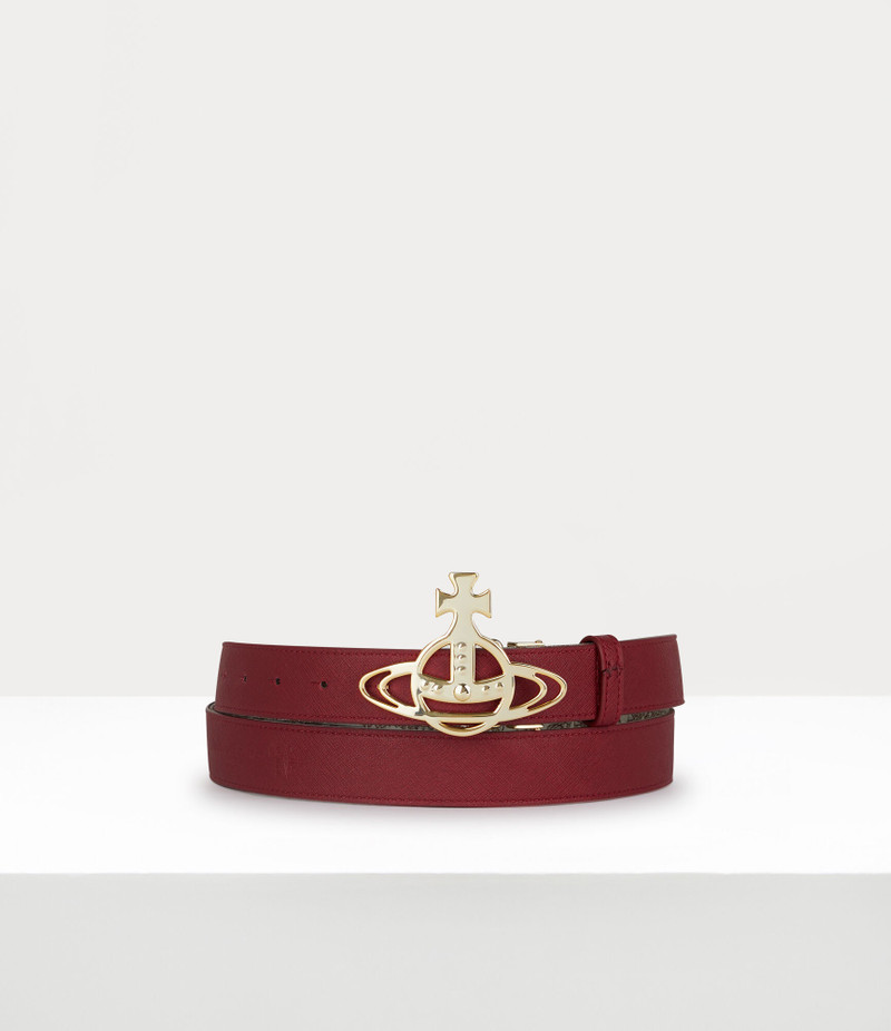LIGHT GOLD LINE ORB REVERSIBLE BELT 1