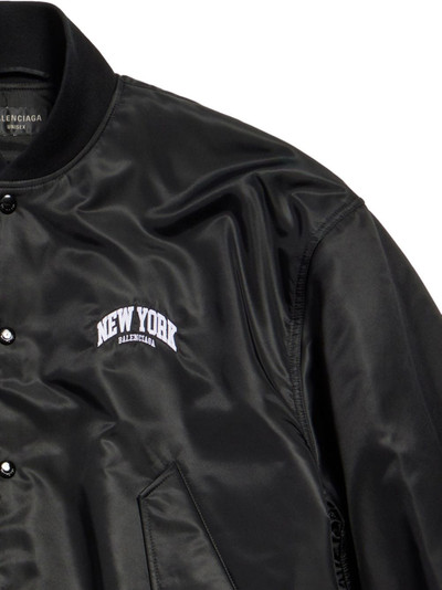 BALENCIAGA New York-embroidery bomber jacket outlook