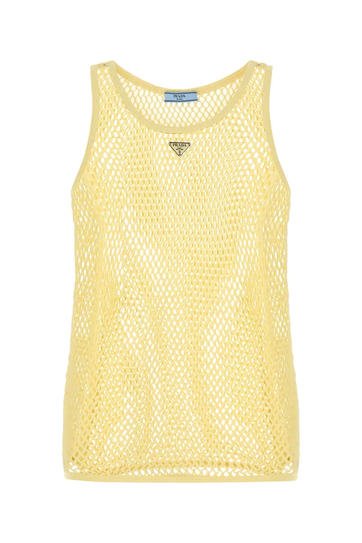 Prada Women Yellow Mesh Tank Top - 1