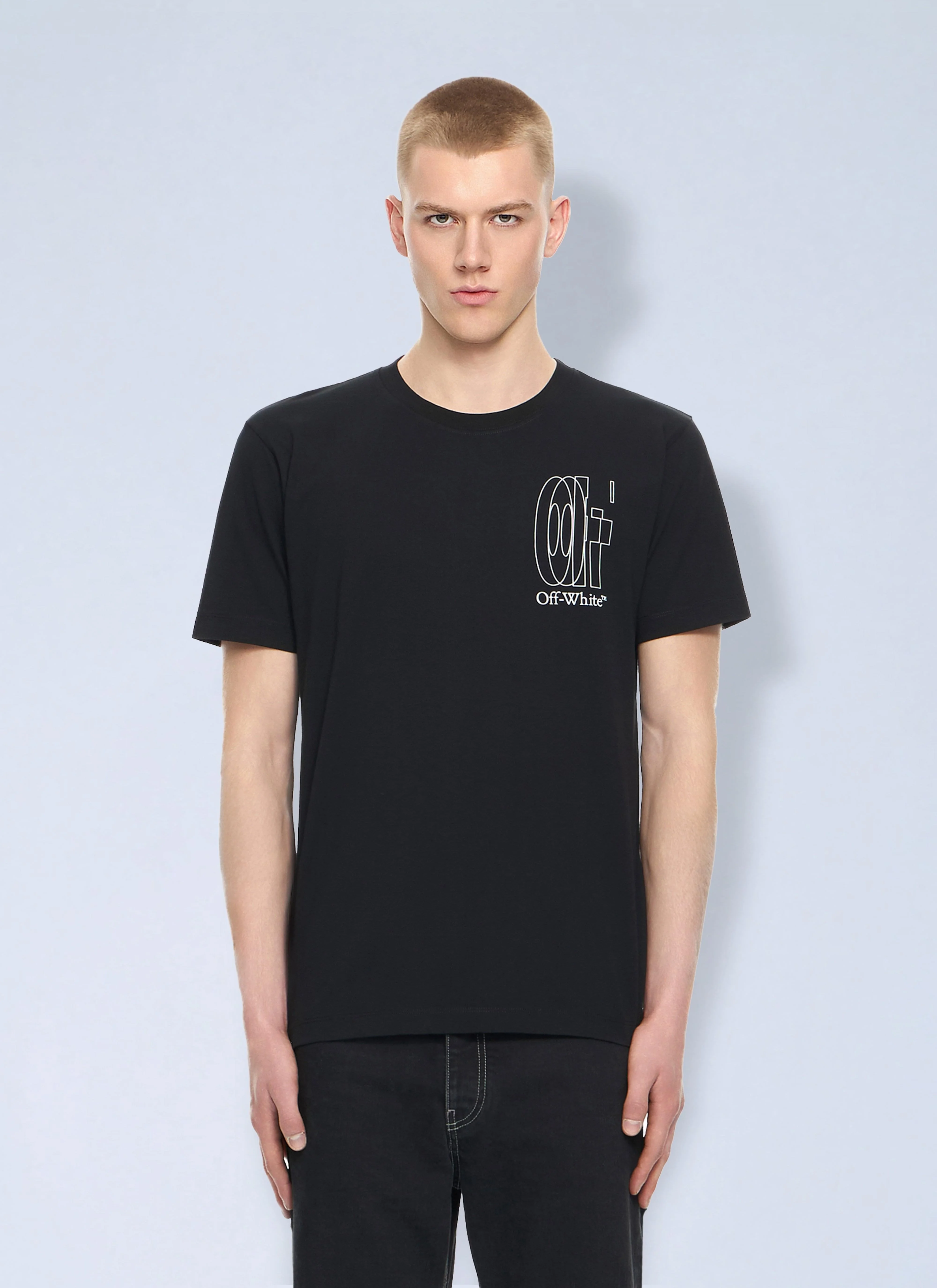 Off-White Men Outline Double Arrow Slim T-Shirt - 1