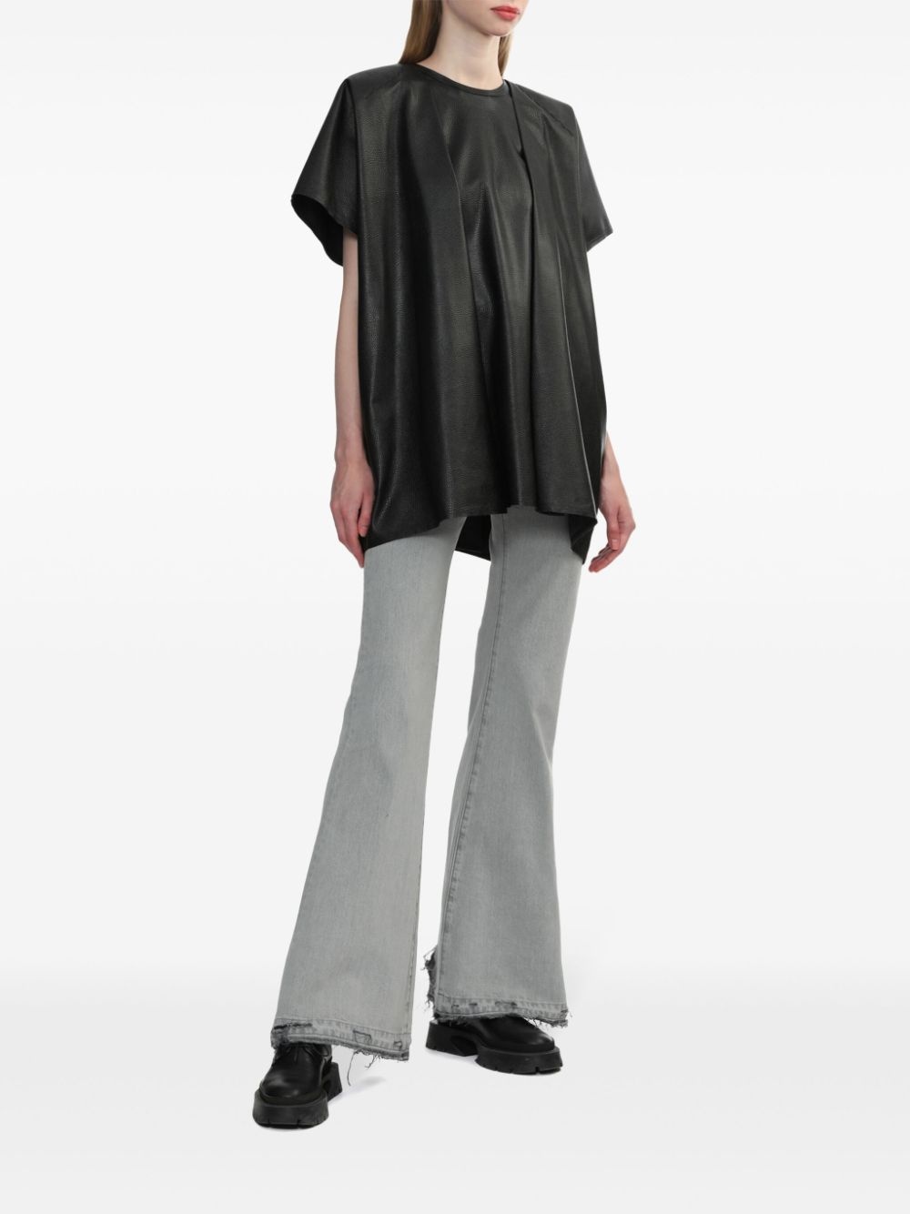 distressed flared jeans - 2