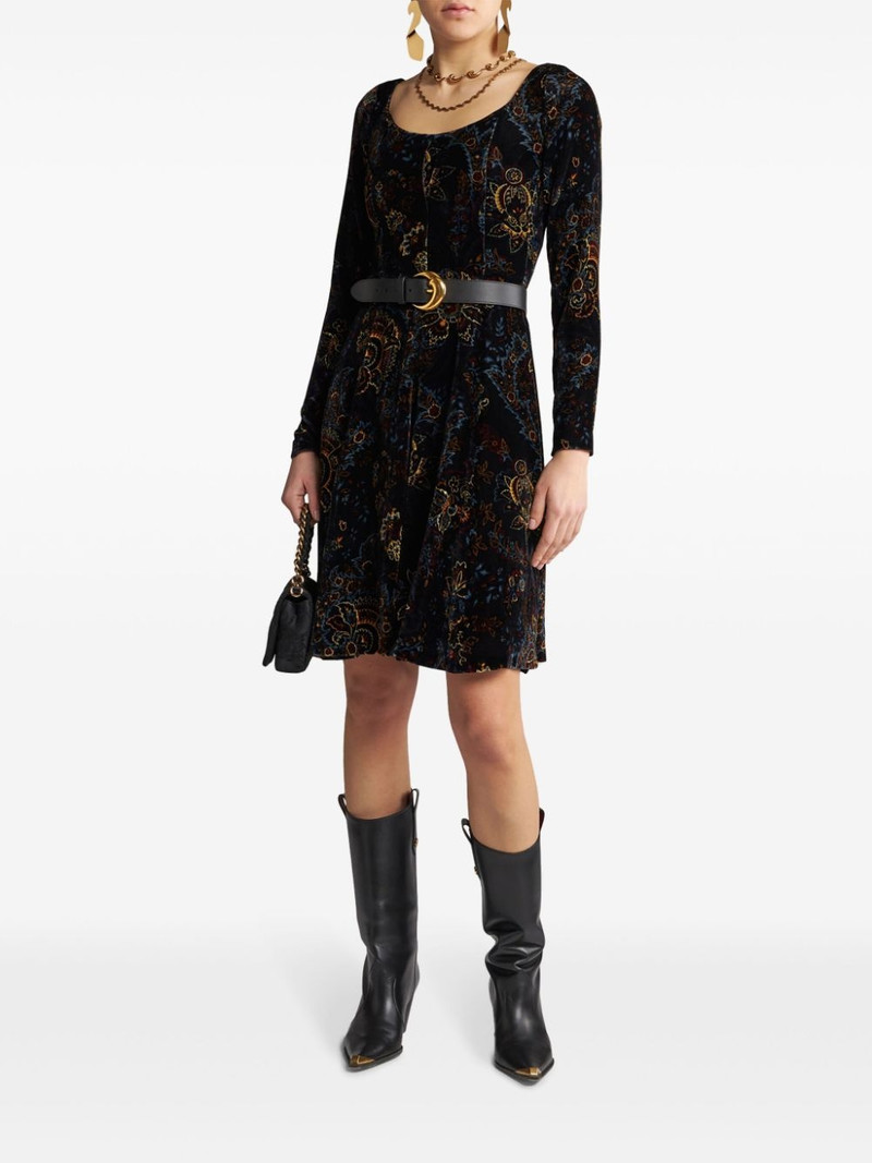 Etro velted printed mini dress outlook