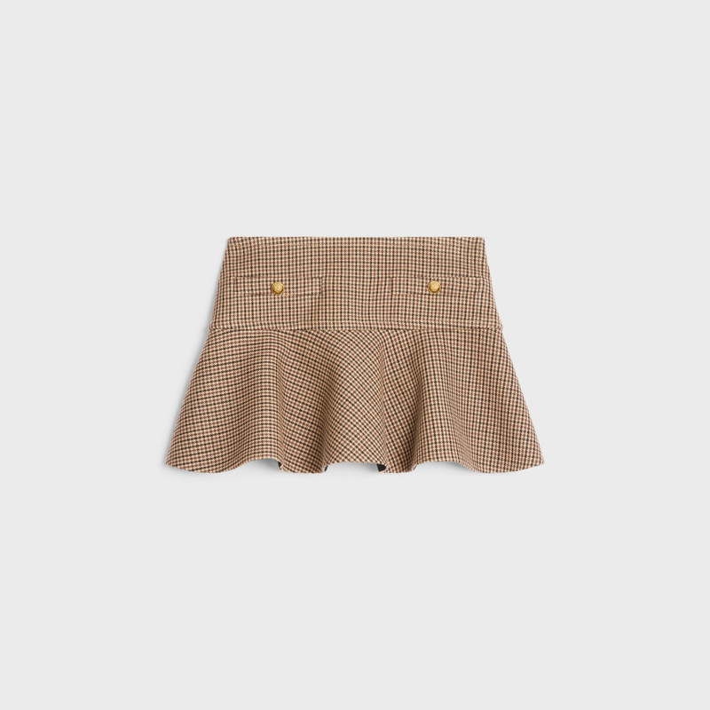 mini skirt in double houndstooth wool 1