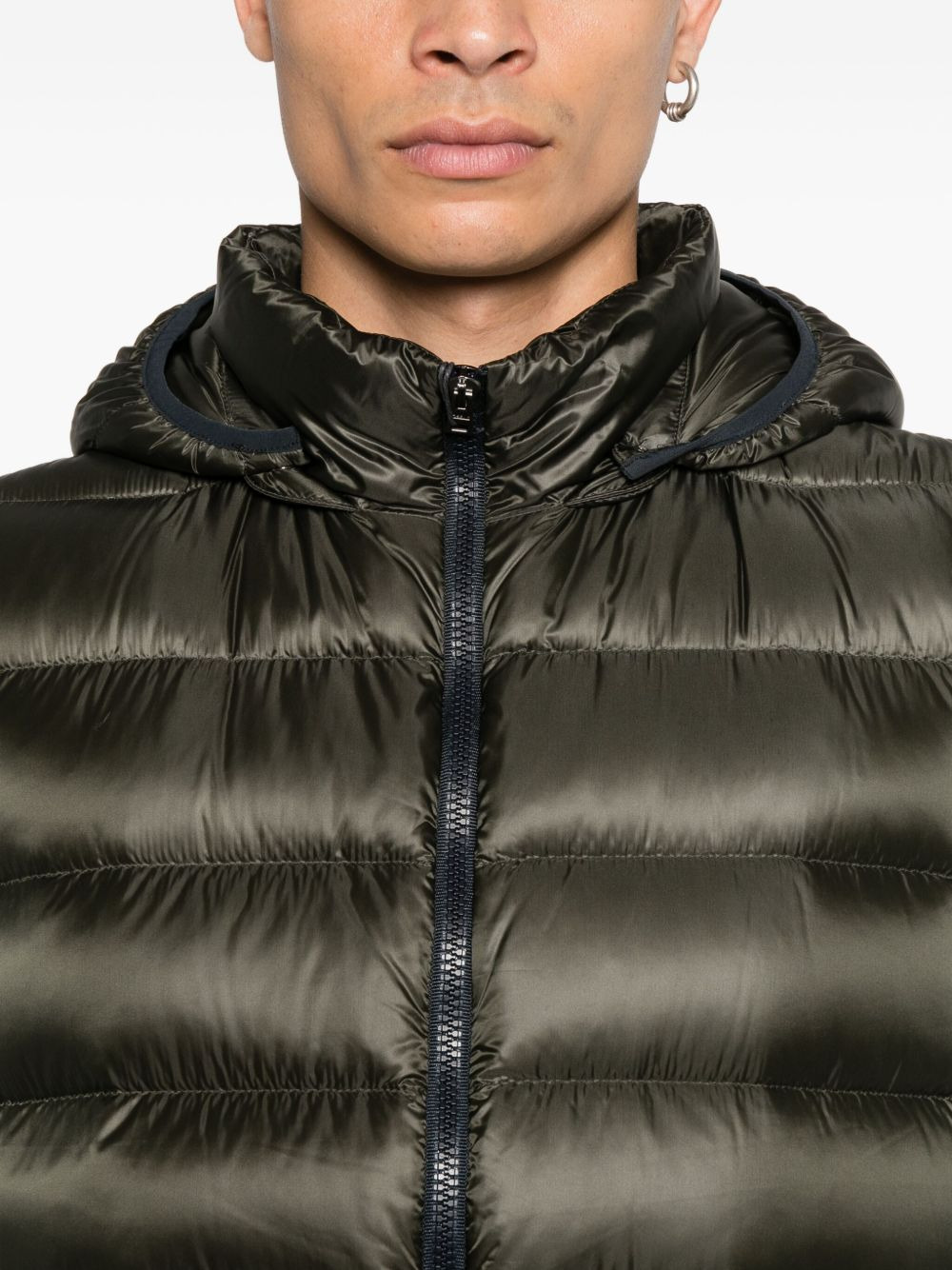 hooded quilted gilet - 5