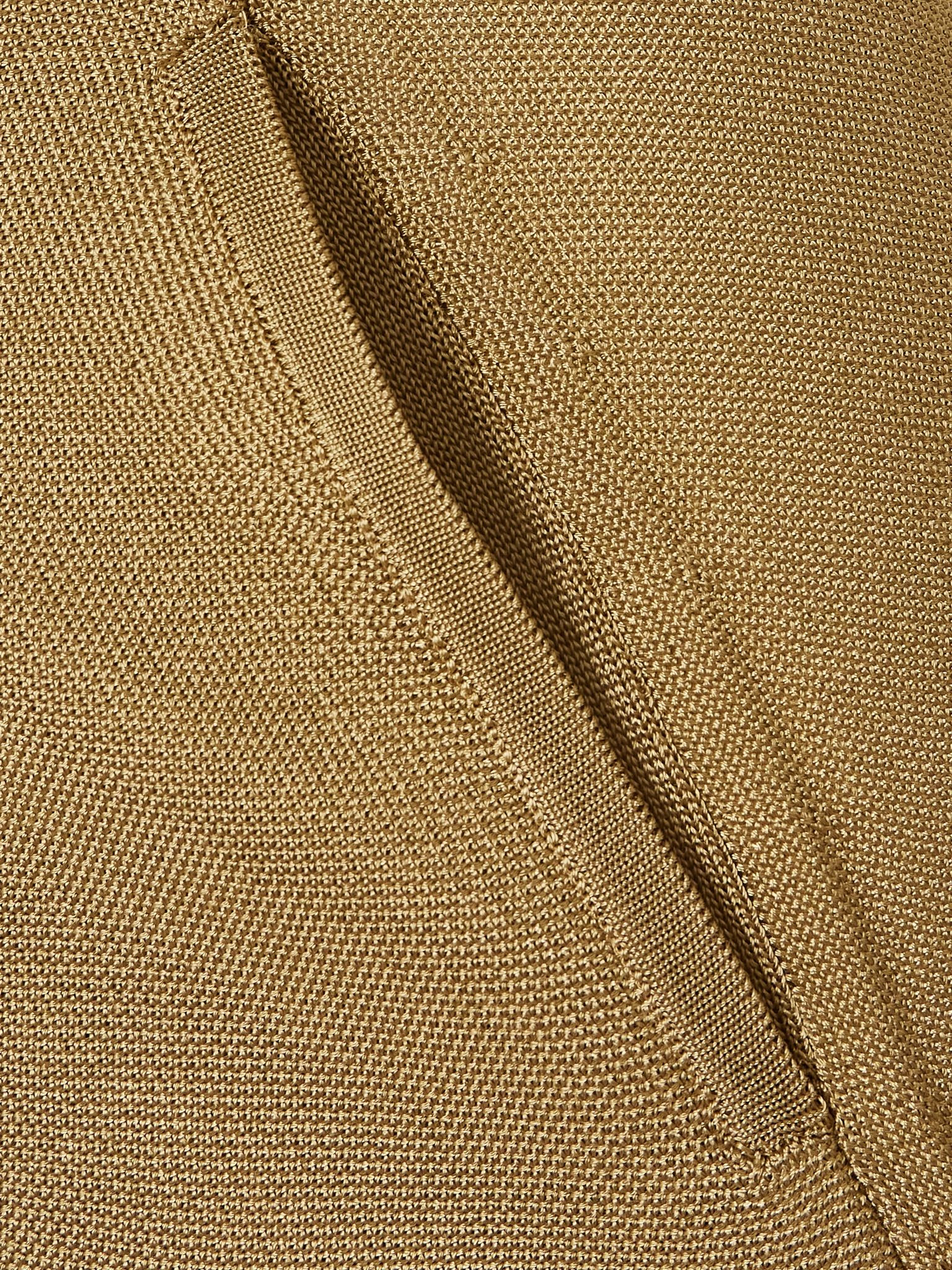 Gordon stretch-knit wide-leg pants Gold - 4