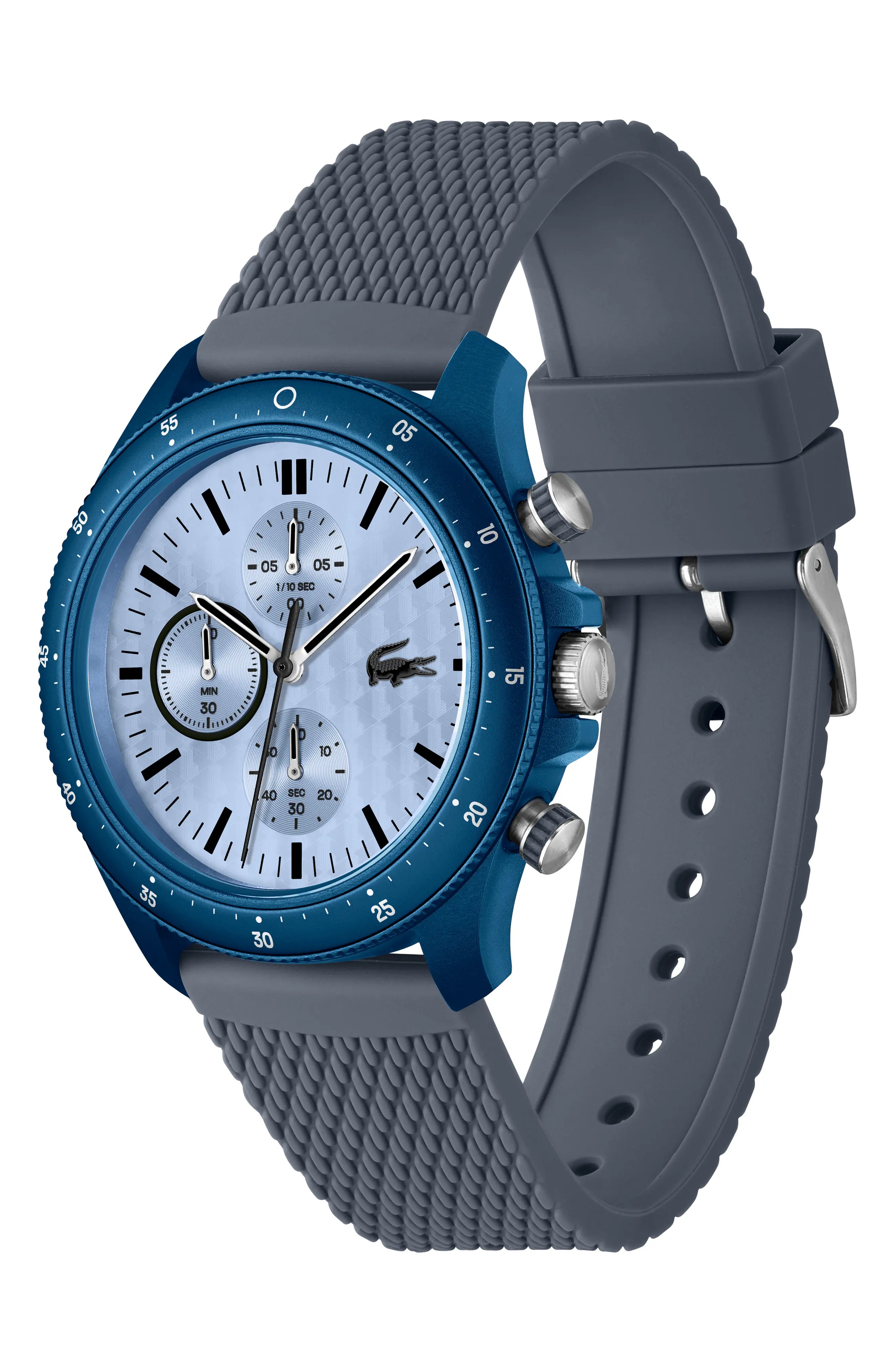 Neoheritage Chronograph Silicone Strap Watch, 43mm - 4