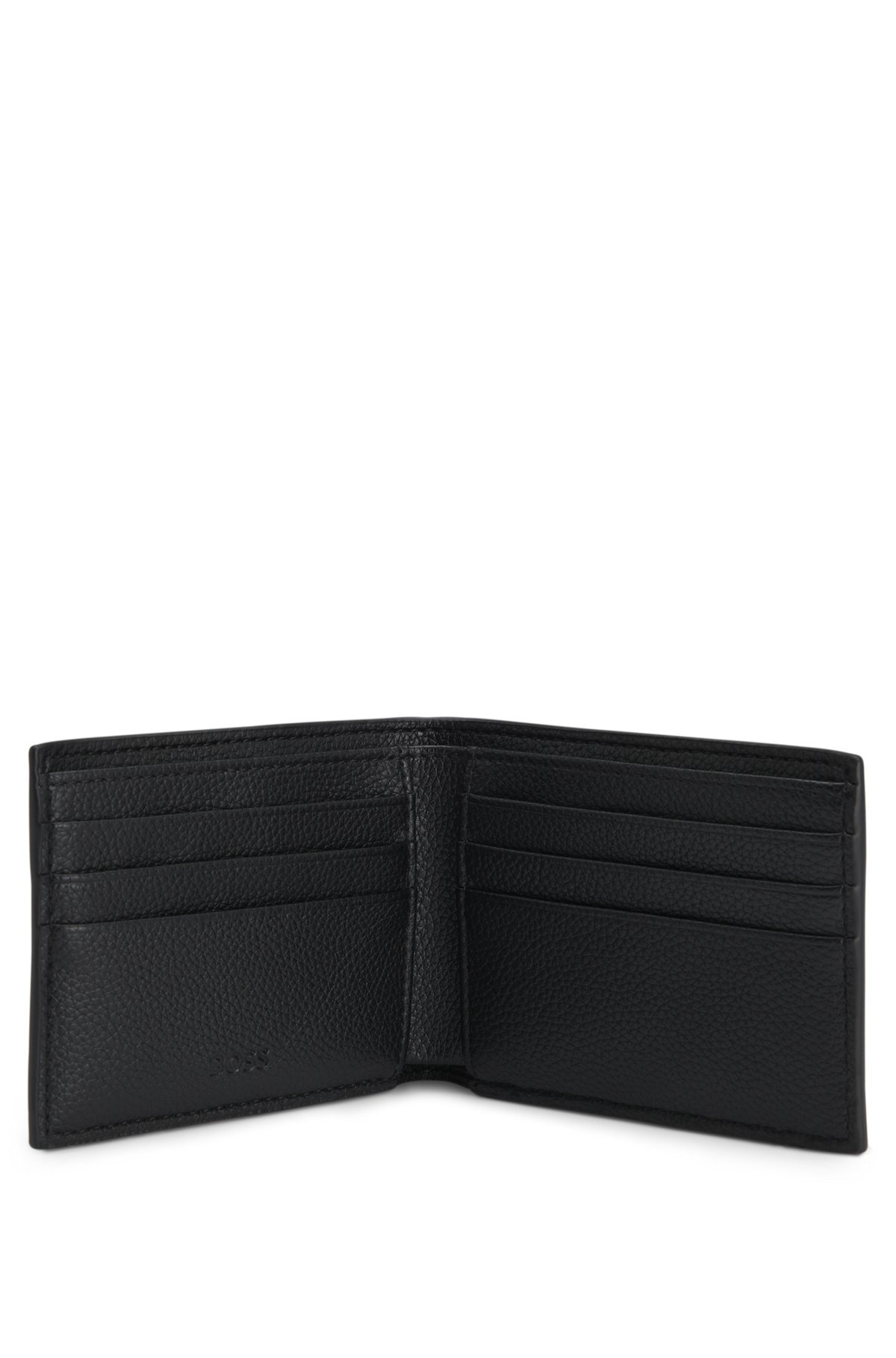 GRAINED FAUX-LEATHER WALLET WITH LOGO AND SIGNATURE STRIPE - 2