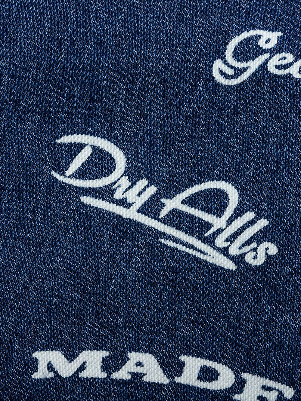 all-over print denim jacket - 4