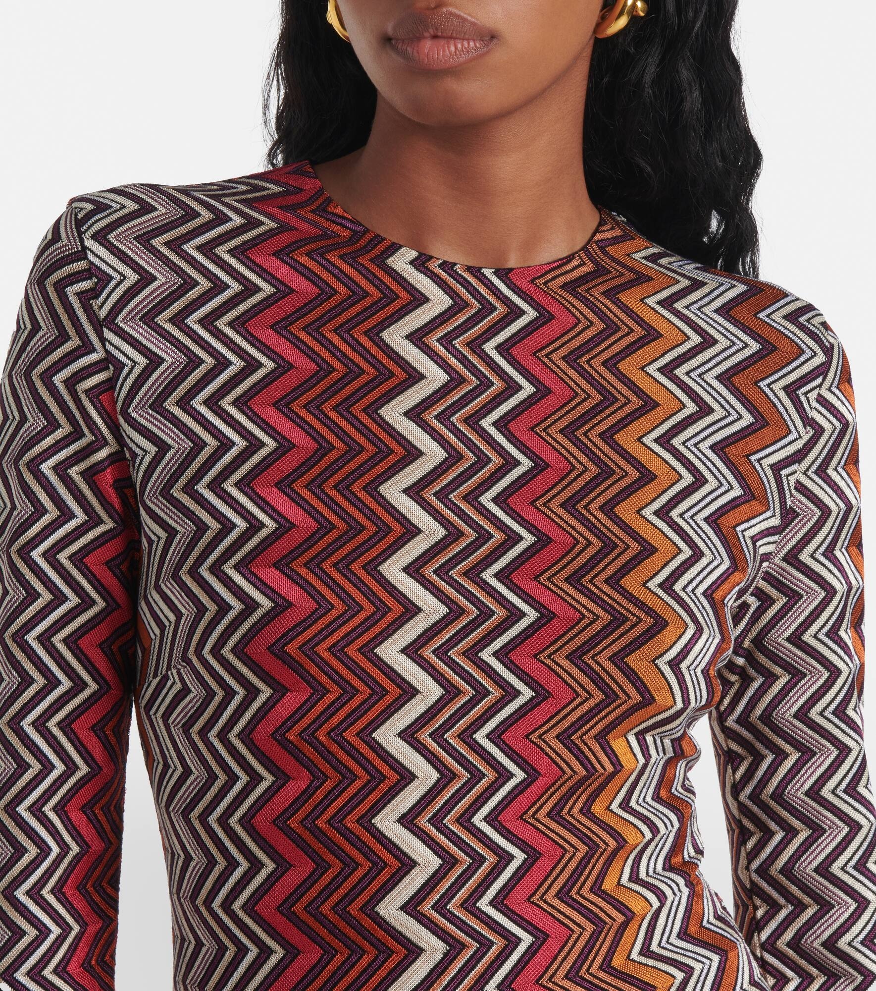 Zig Zag midi dress - 4