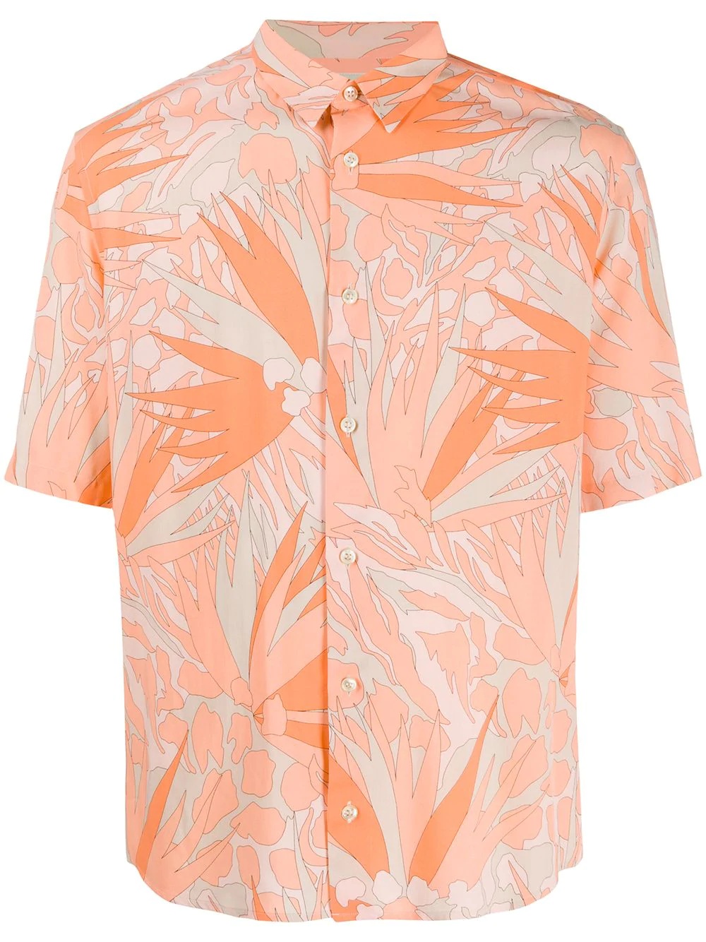 Jungle Flower print short-sleeved shirt - 1