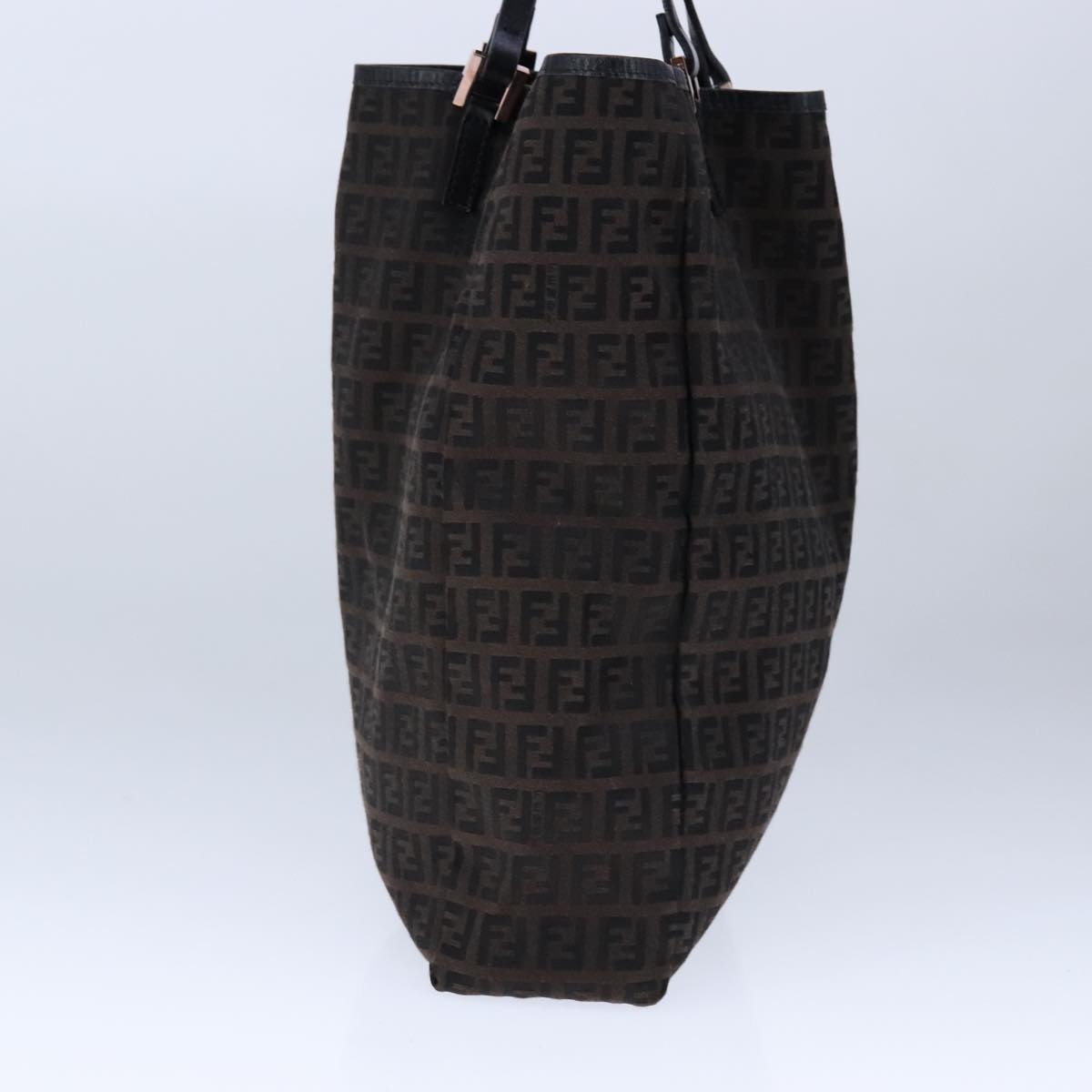 FENDI Zucchino Canvas Tote Bag Brown - 4