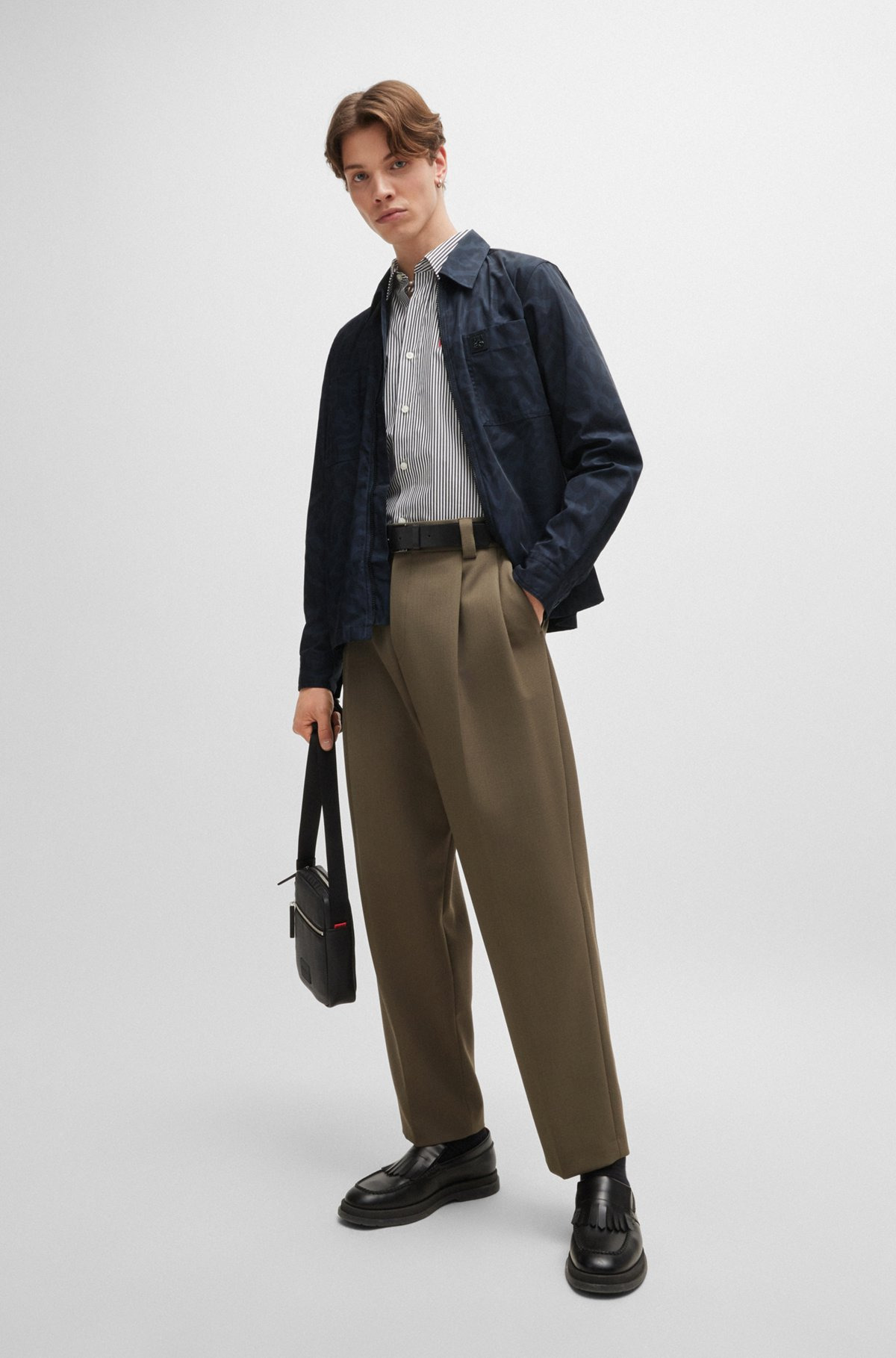 OVERSIZE-FIT SHIRT JACKET IN ANIMAL-PRINT CANVAS - 4
