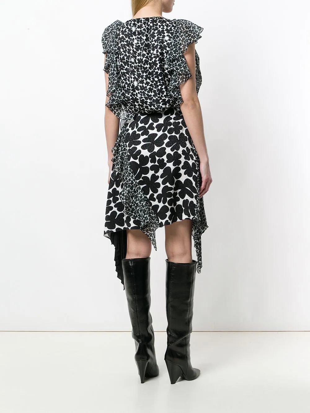 asymmetric patterned dress - 4