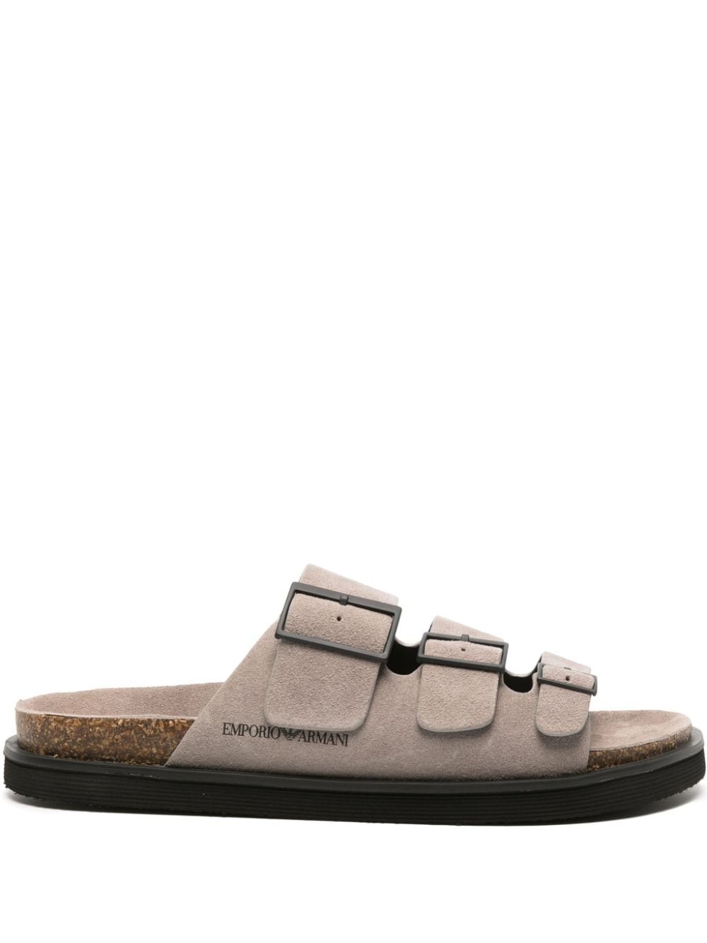 debossed-logo suede sandals - 1