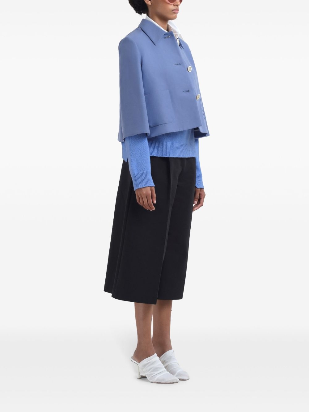 cotton cropped jacket - 3