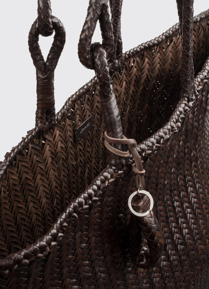 EXTRA LARGE CHEVRON LEATHER TOTE 3