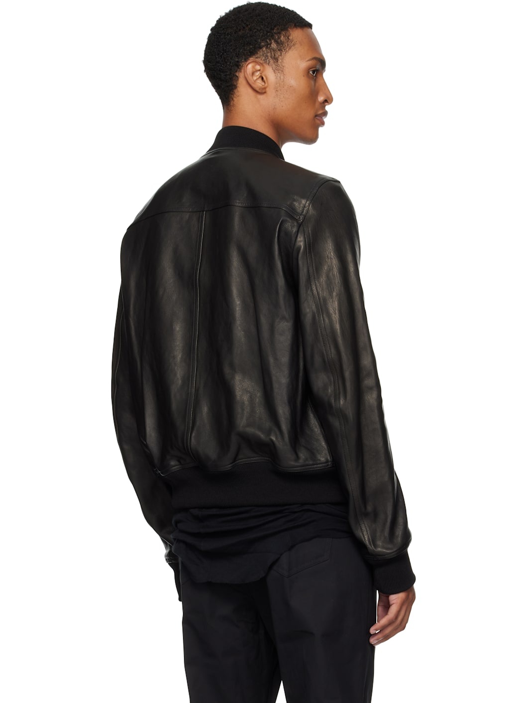 Black Concordians Bauhaus Flight Leather Bomber Jacket - 3