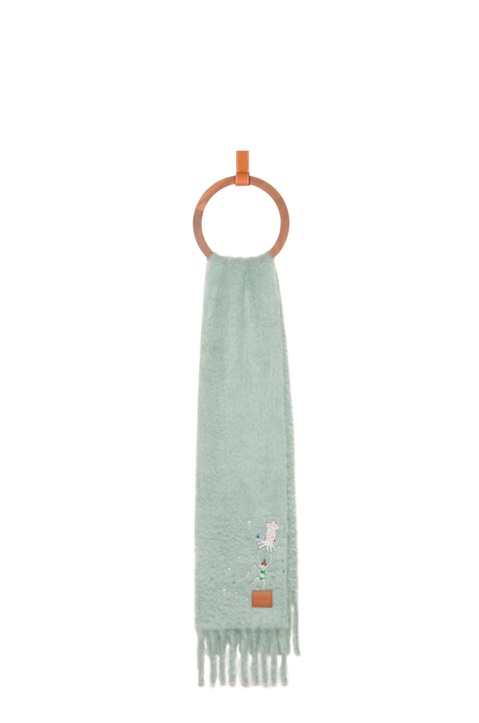 LOEWE｜ (Squid Scarf in mohair & wool (FSA6SS1X10 4412)) Loewe Suna-Fujita-Collaboration-Squid-Scarf-In-Mohair-And