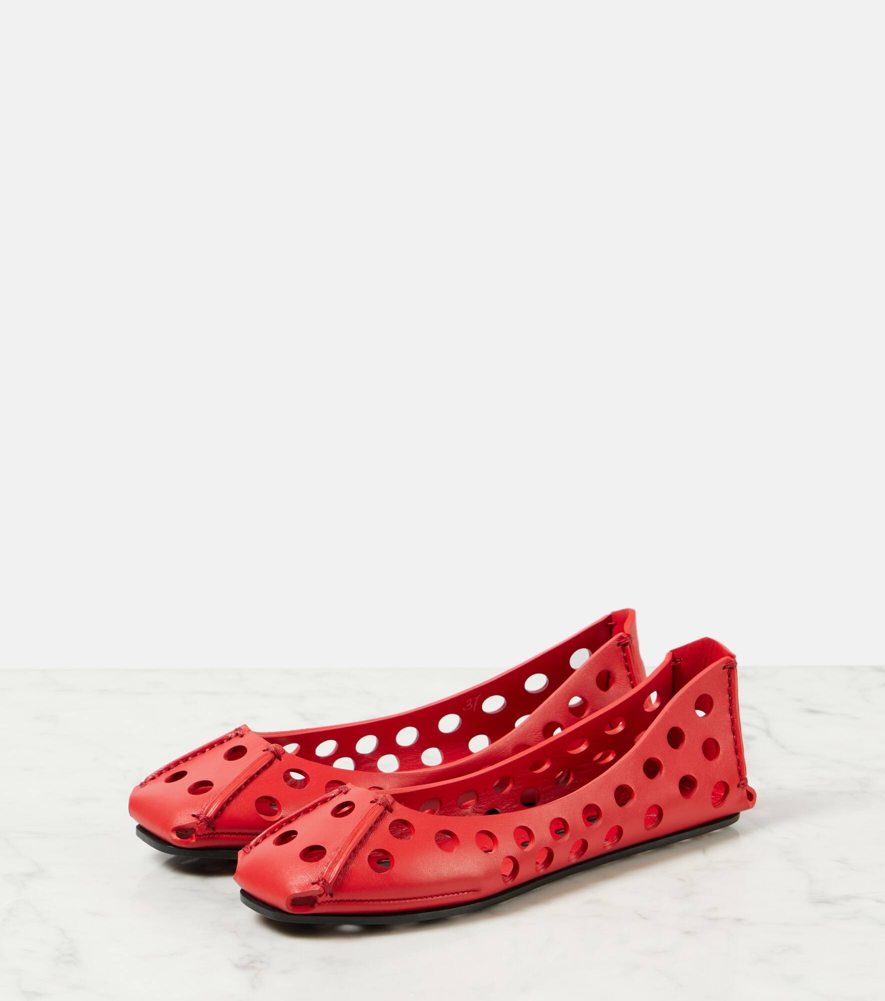 Leather ballet flats - 4
