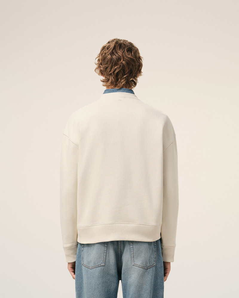 WHITE COTTON AMI DE COEUR SWEATSHIRT 5