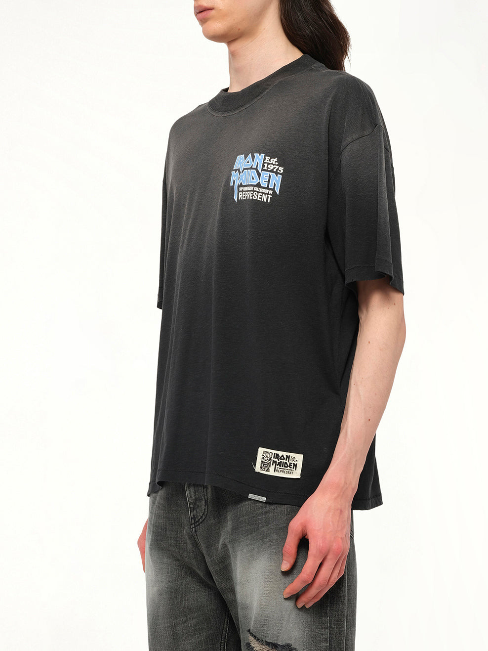 Iron Maiden Anniversary T-Shirt in Stained Black - 3