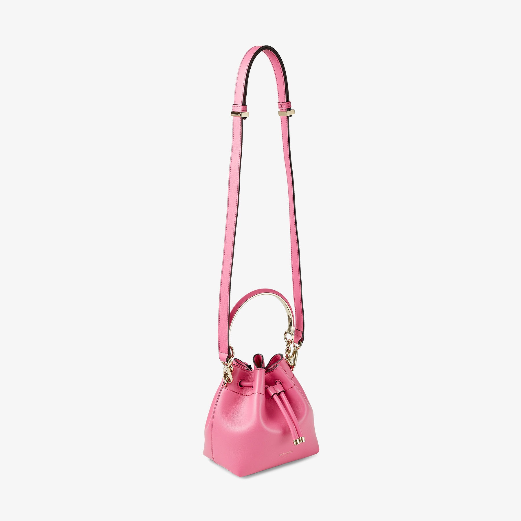 Bon Bon Bucket S
Candy Pink Leather Bucket Bag with Light Gold Hardware - 6