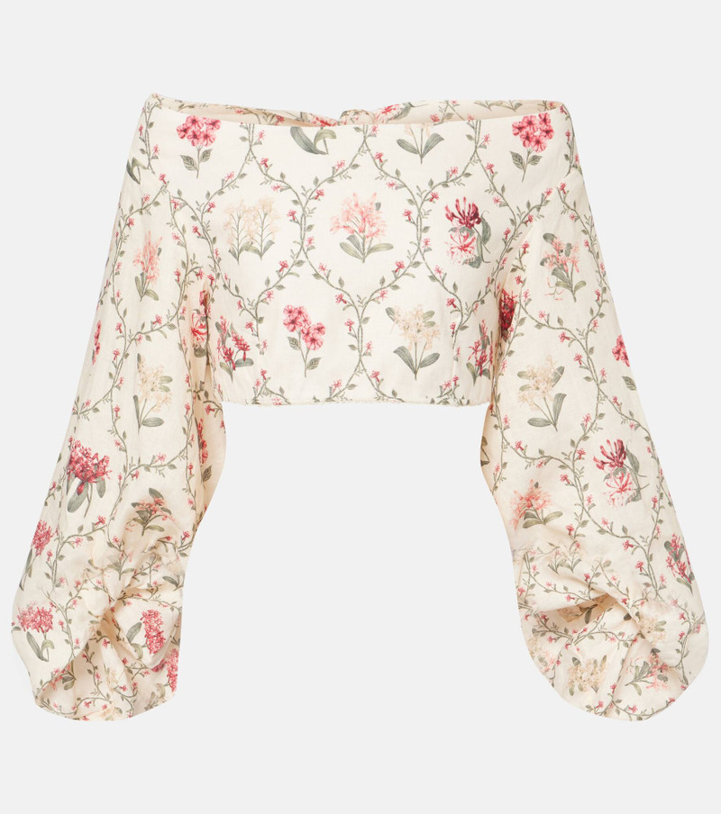 Floral linen top 1