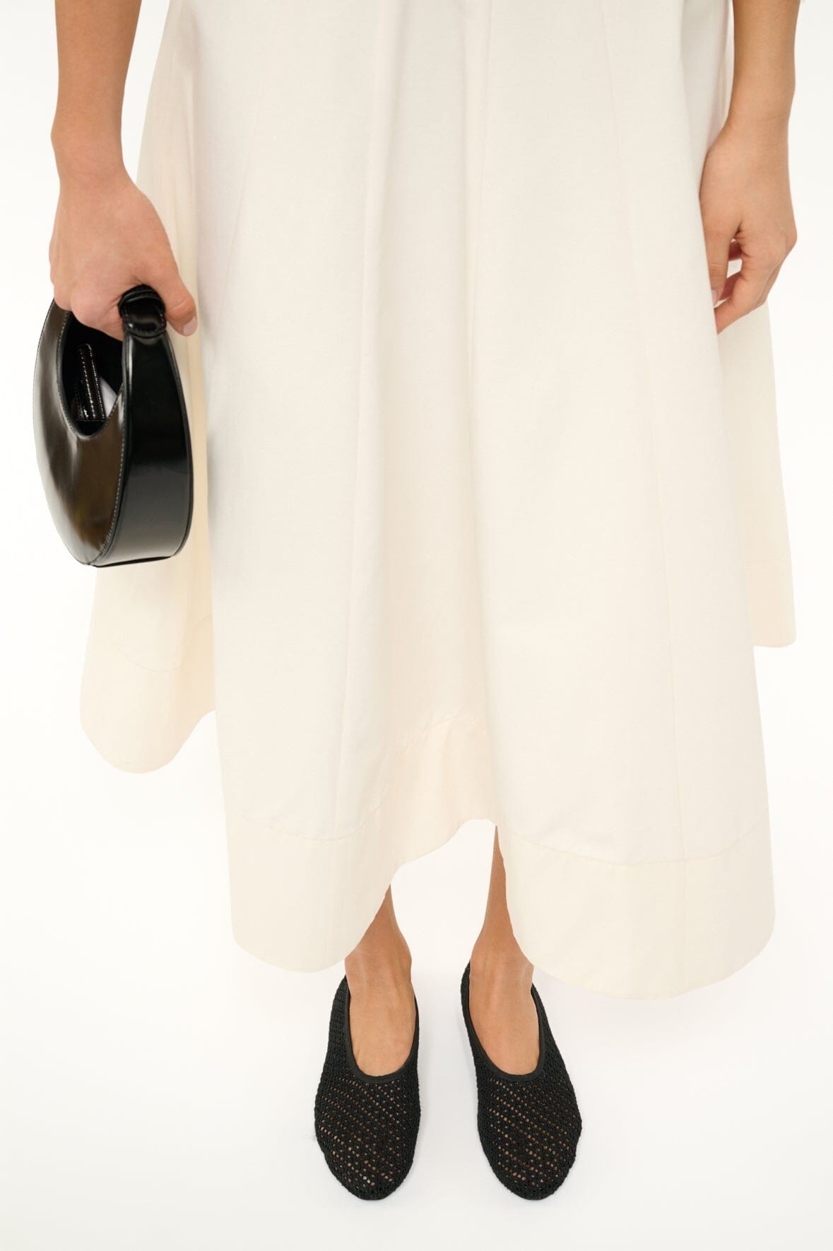 STAUD ALBA BALLET FLAT BLACK CROCHET - 4