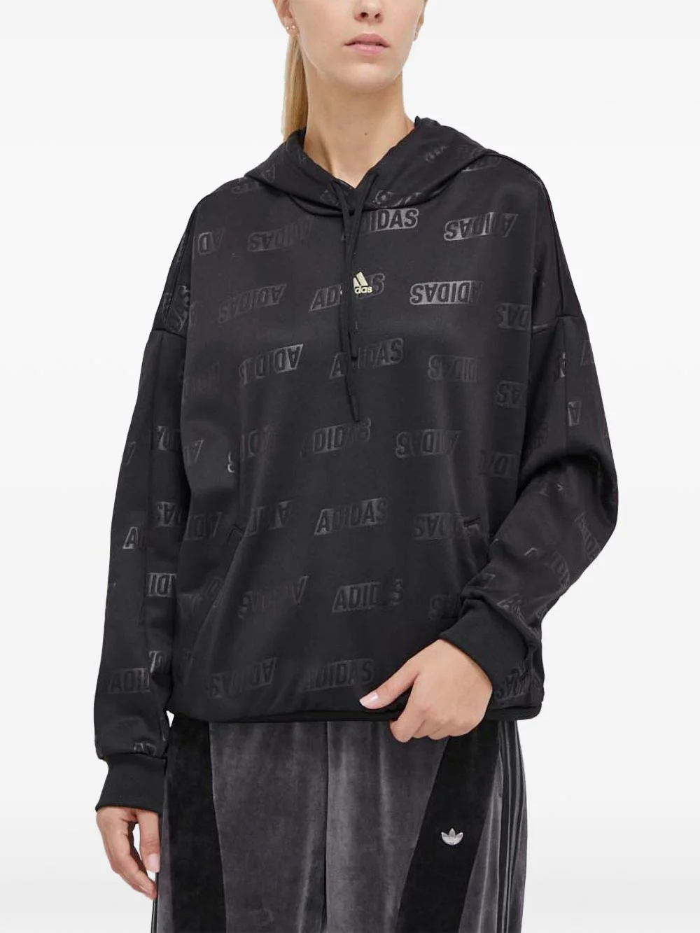 logo-print hoodie - 1