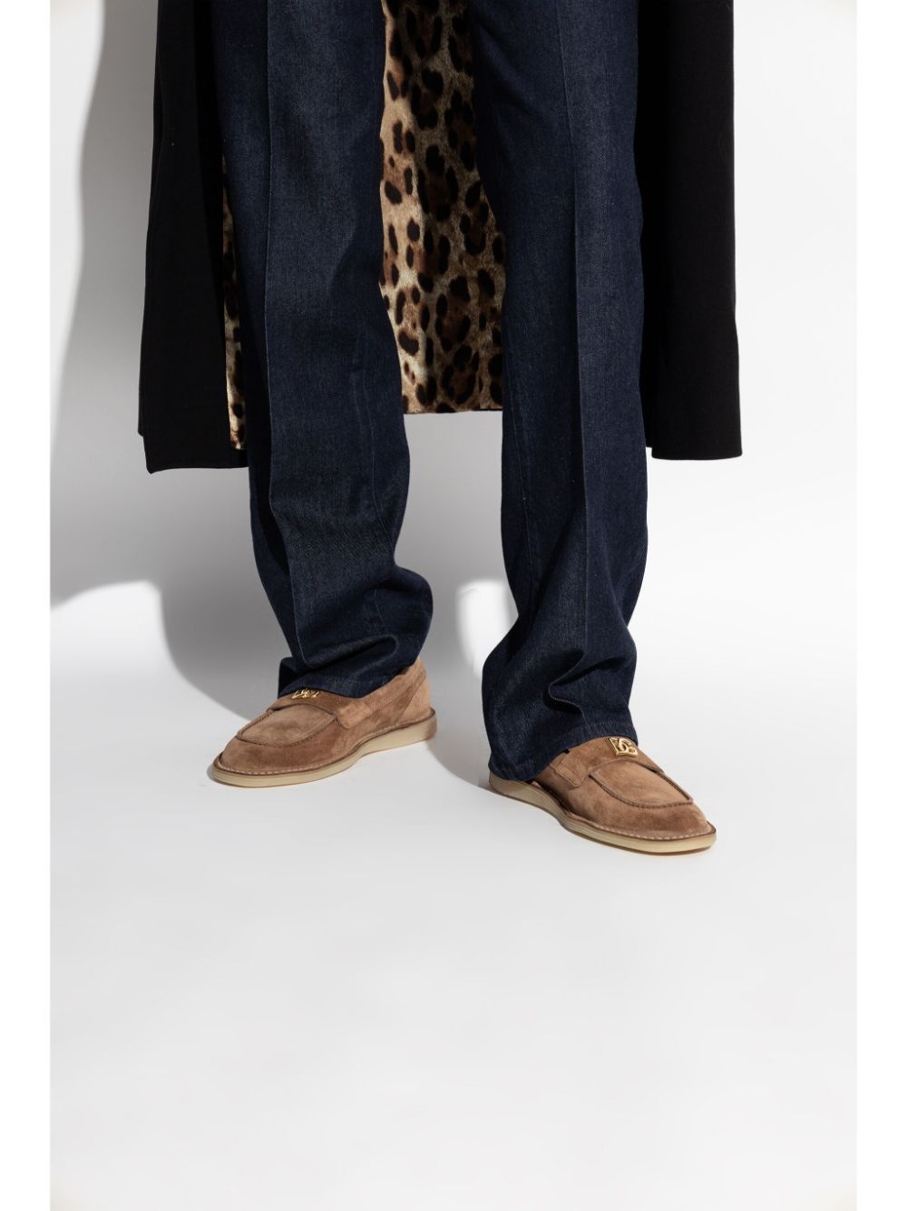 logo-lettering loafers - 2