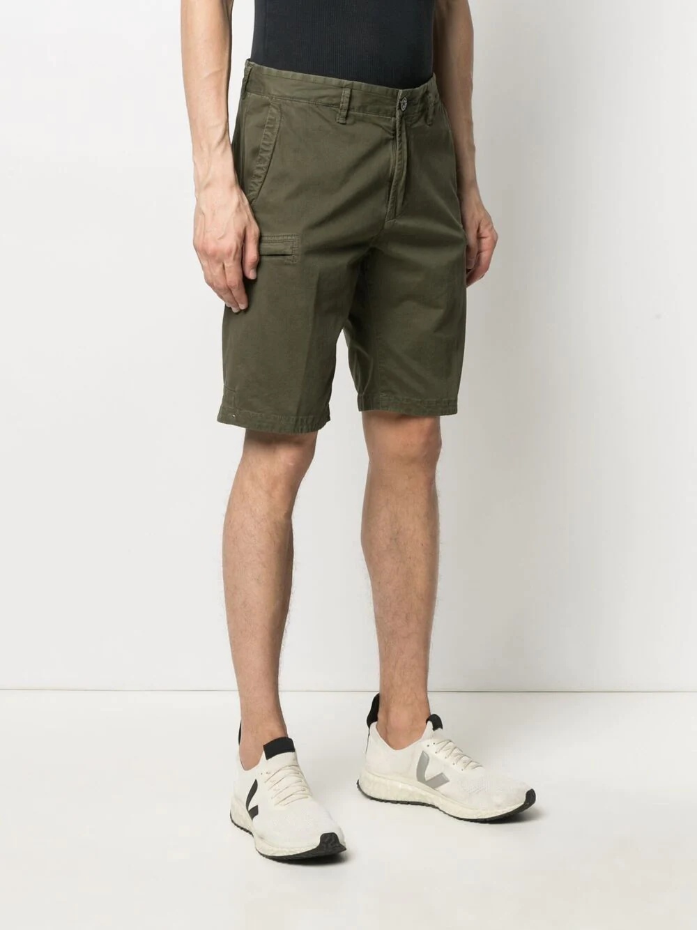 compass logo-patch shorts - 3