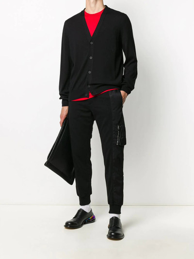 Alexander McQueen slashed dart detail knit cardigan  outlook