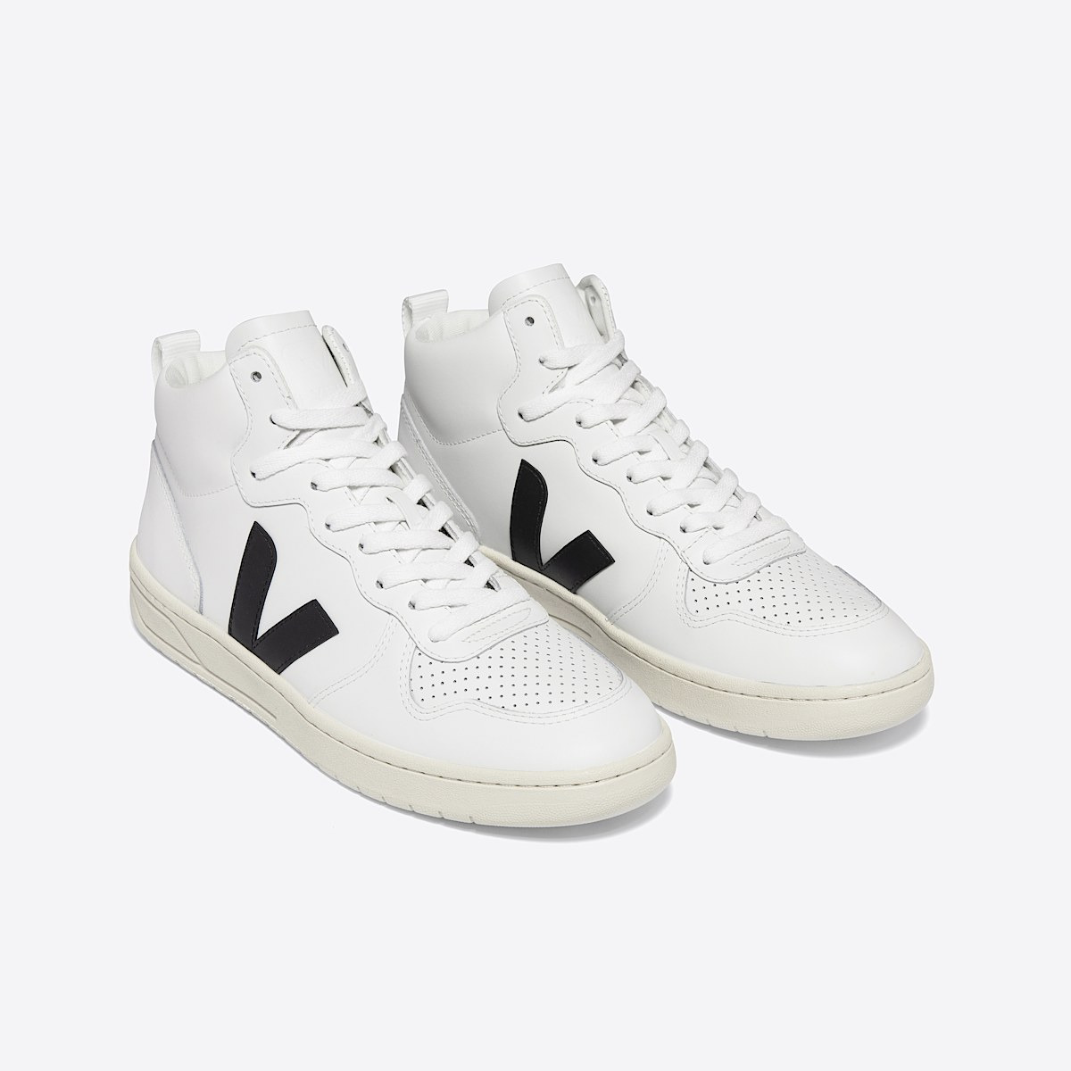 V-15 LEATHER WHITE BLACK - 2
