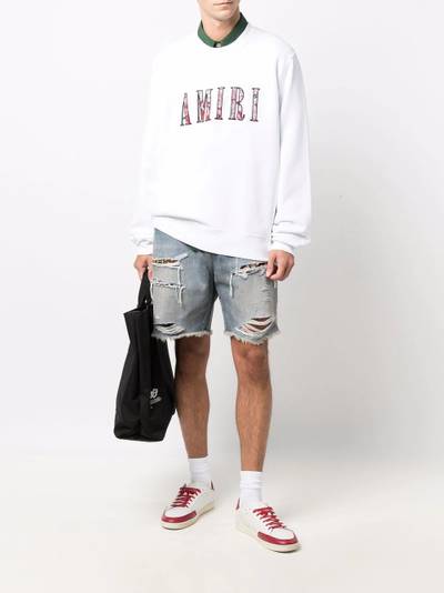 AMIRI logo-patch long-sleeve sweatshirt outlook