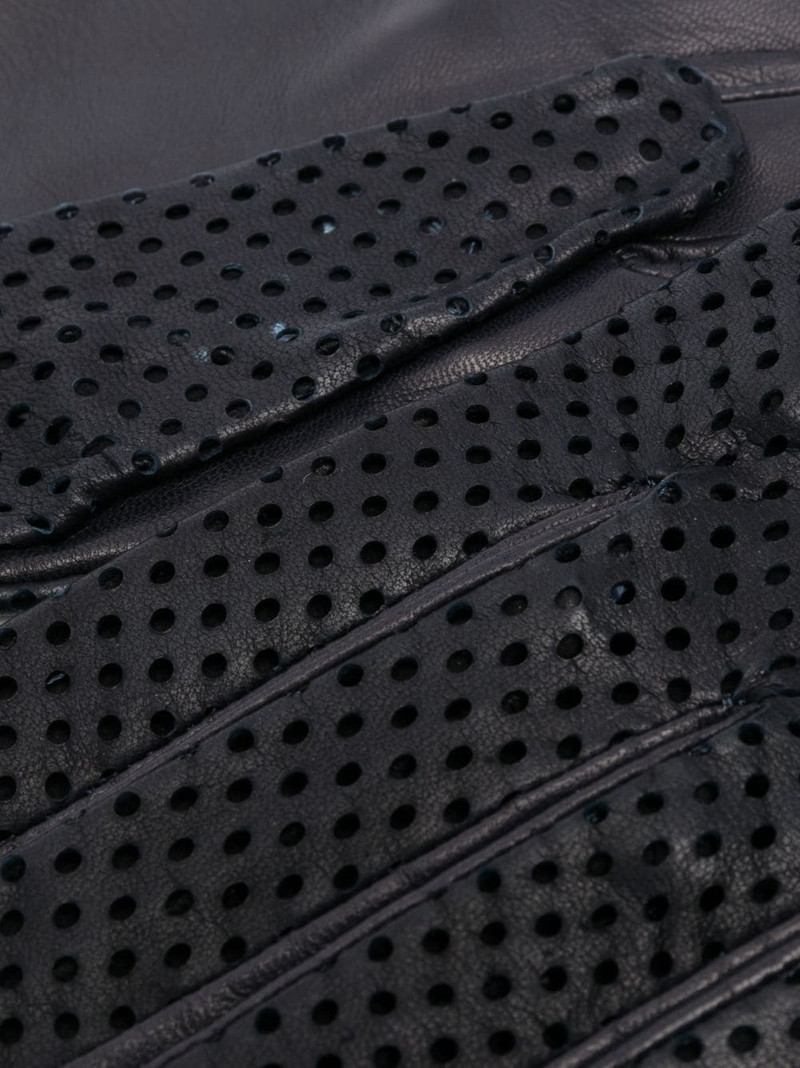 MANOKHI perforated-design leather gloves outlook
