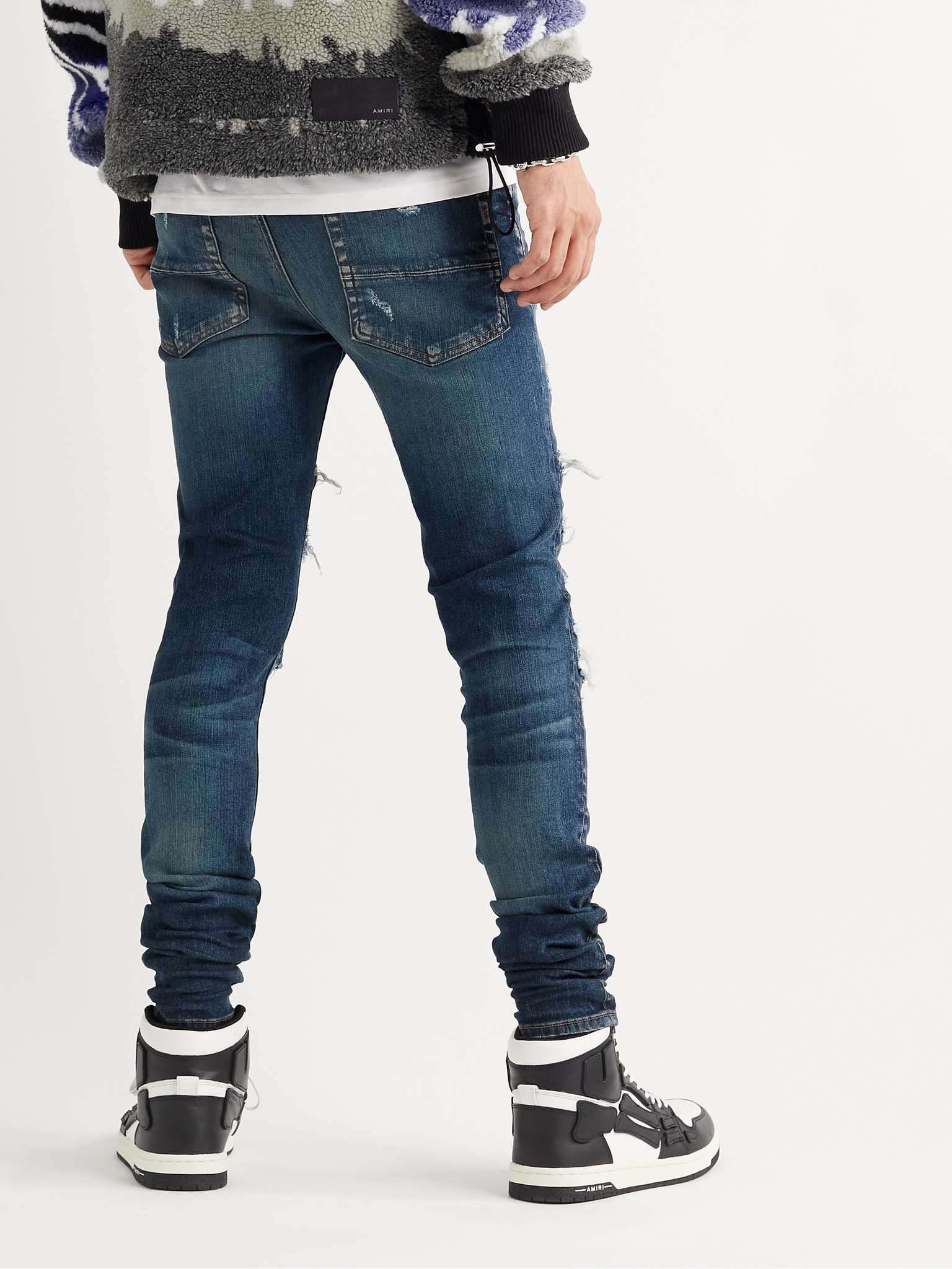 MX1 Skinny-Fit Panelled Distressed Jeans - 4