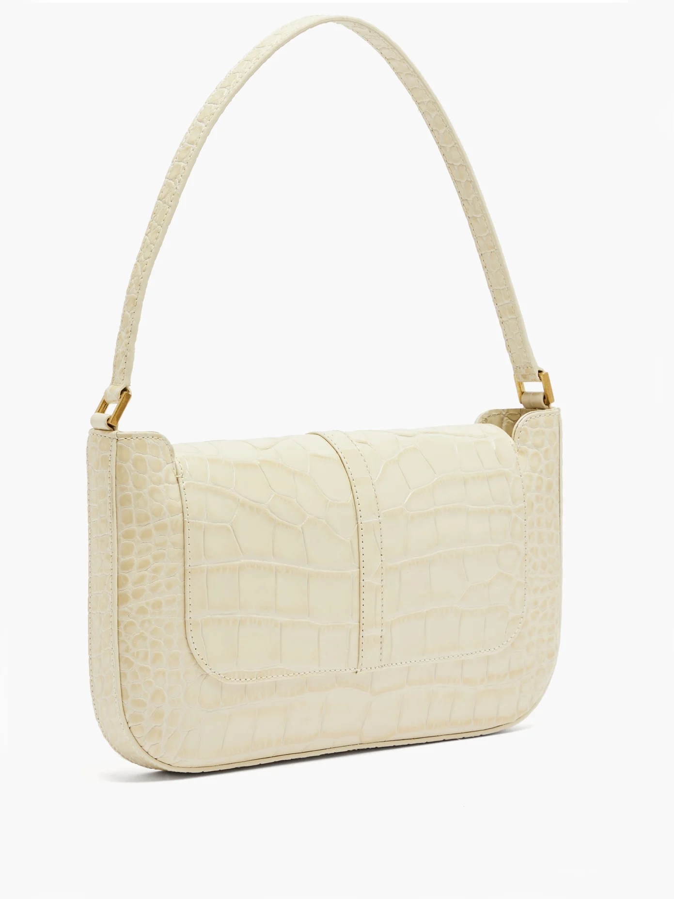 Miranda croc-embossed leather shoulder bag - 4