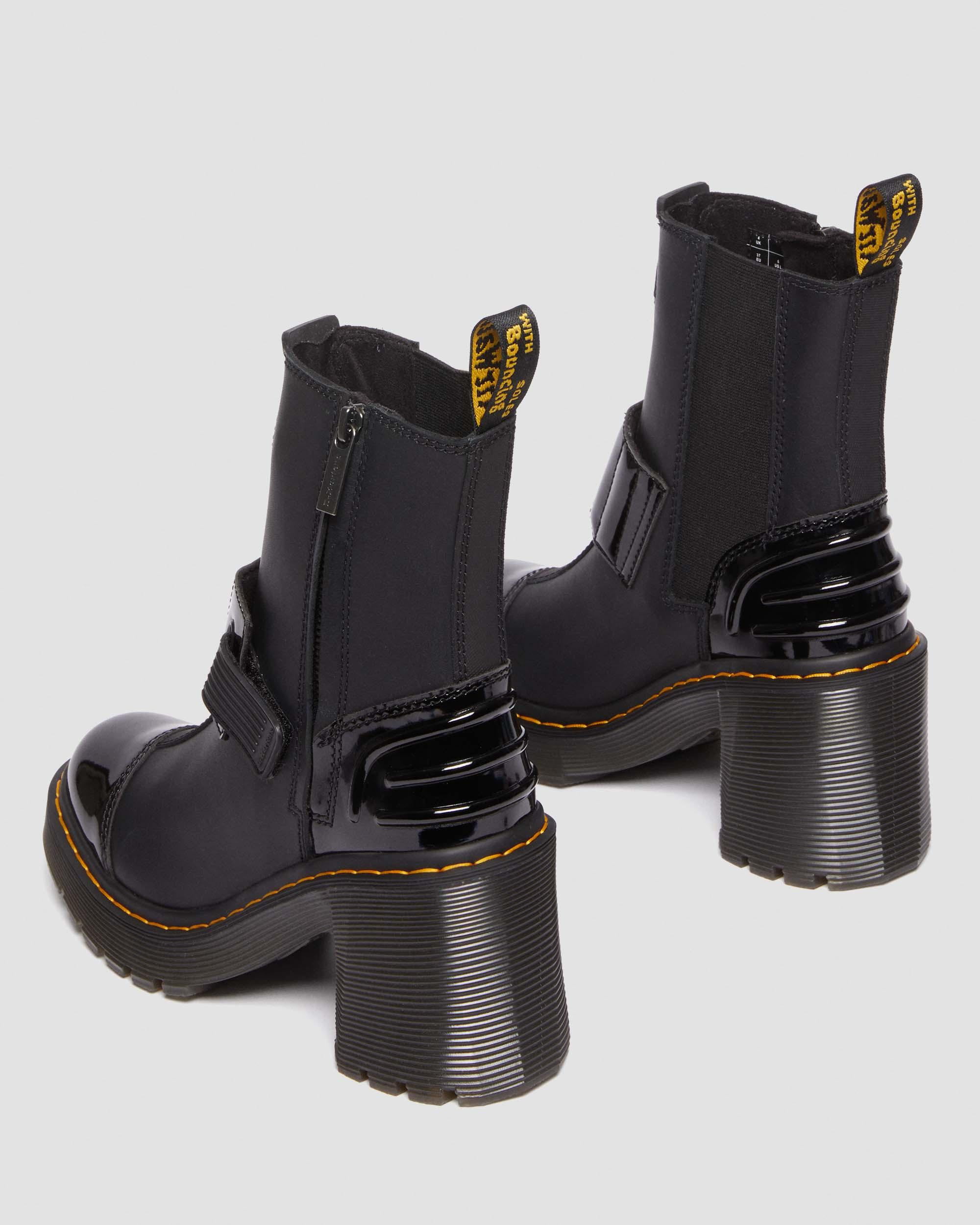 Gaya Alternative Leather Heeled Chelsea Boots - 5