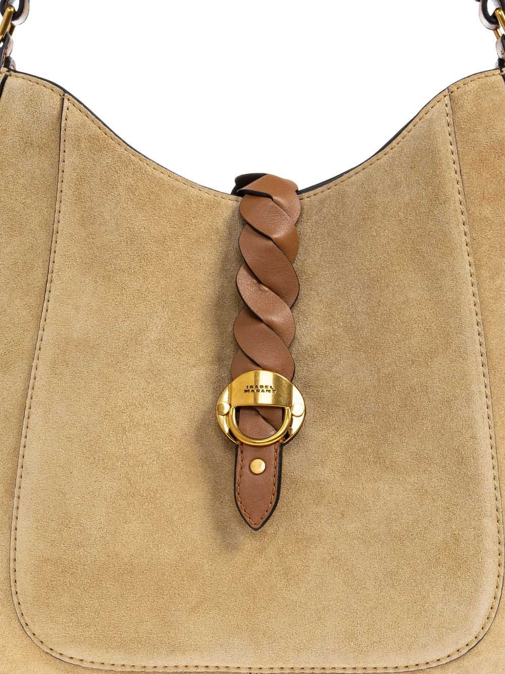 braided-detail suede shoulder bag - 5