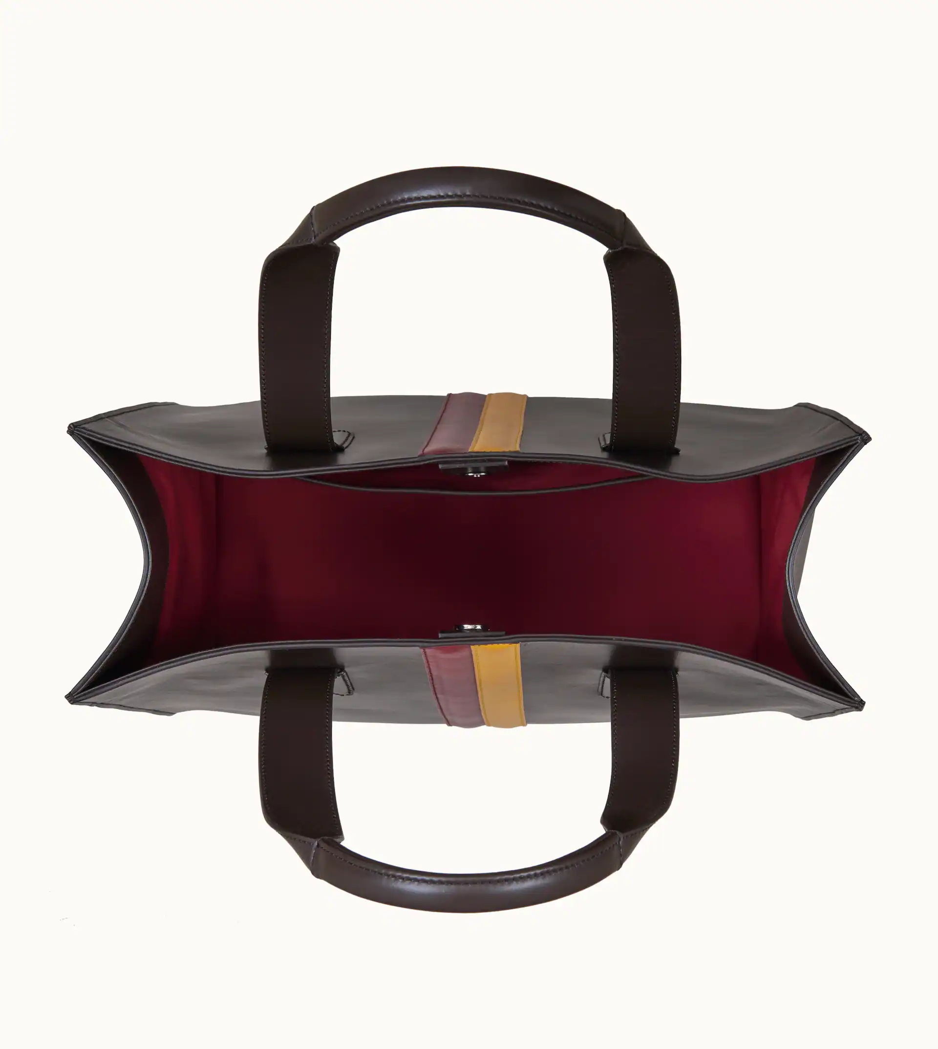 SHOPPING BAG MEDIUM - BROWN, RED, YELLOW - 5