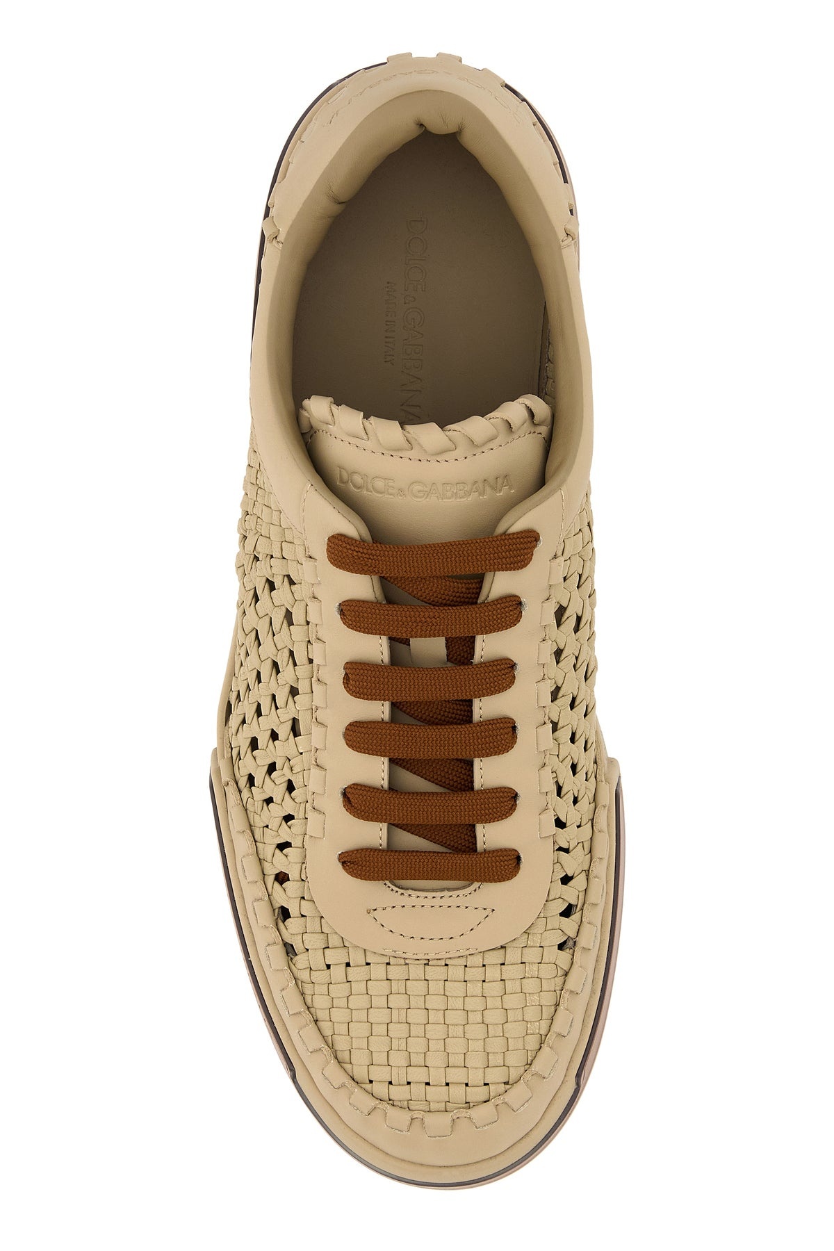 Cappuccino leather Portofino sneakers - 4